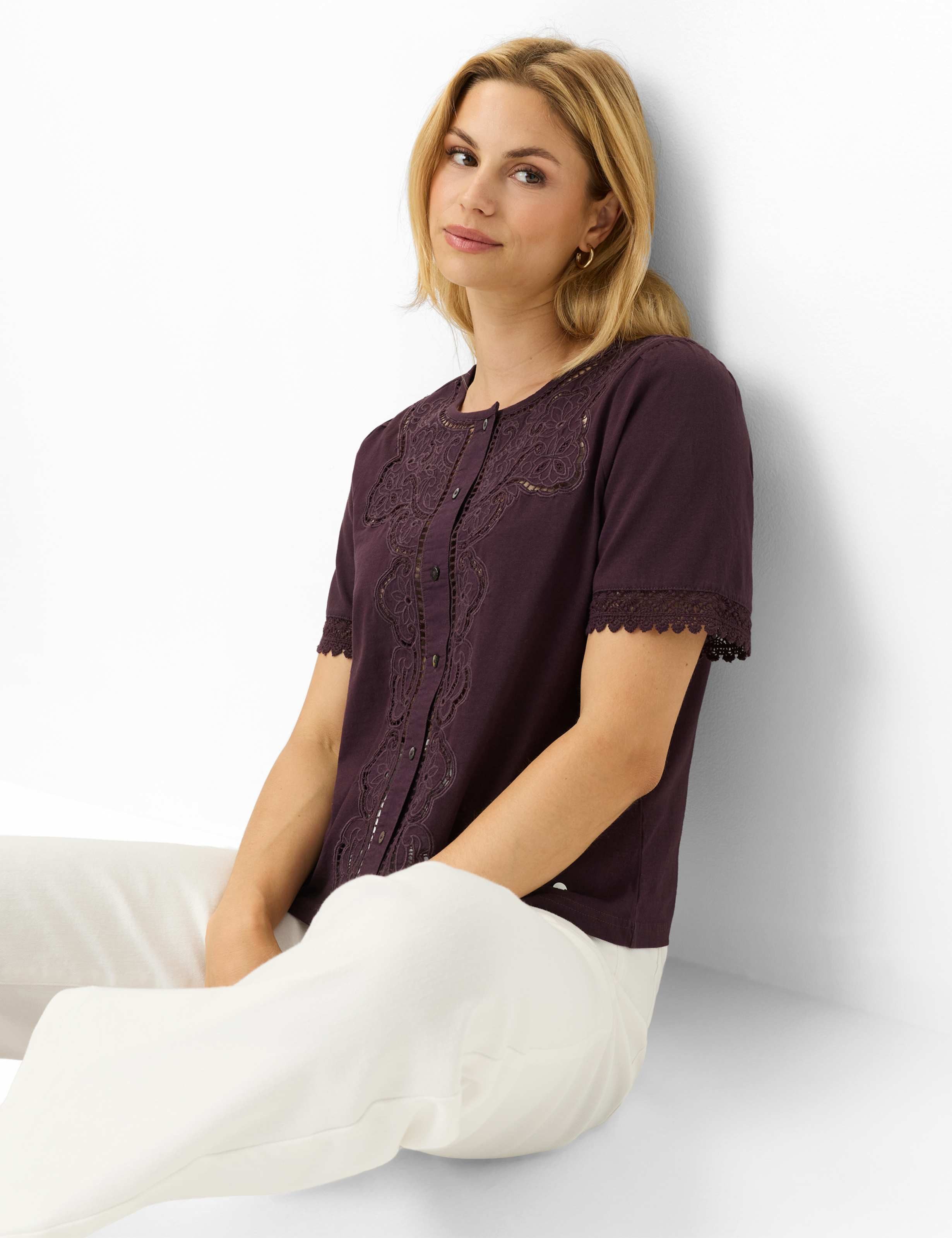 Brax Klassische Bluse Style CELINA S Jersey: Shirt-Bluse aus reiner Baumwolle – Bild 4 von 5