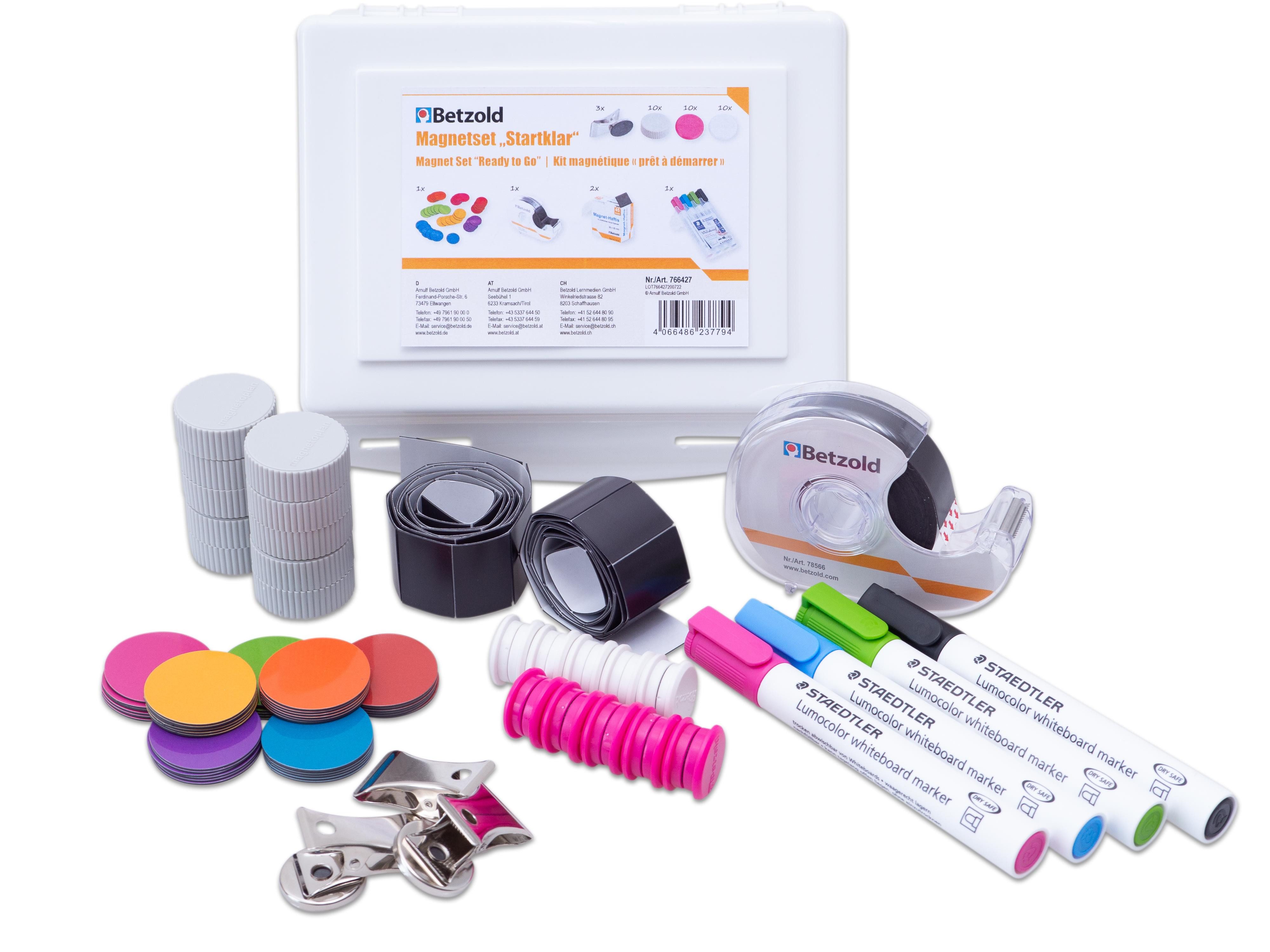 Betzold Whiteboard Marker Magnet-Set „Startklar“, 171-teilig