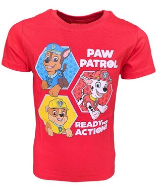 PAW PATROL T-Shirt READY FOR ACTION (2-tlg) 2er Pack Jungen Kurzarmshirt mit 3D Logo Gr. 98- 128 cm