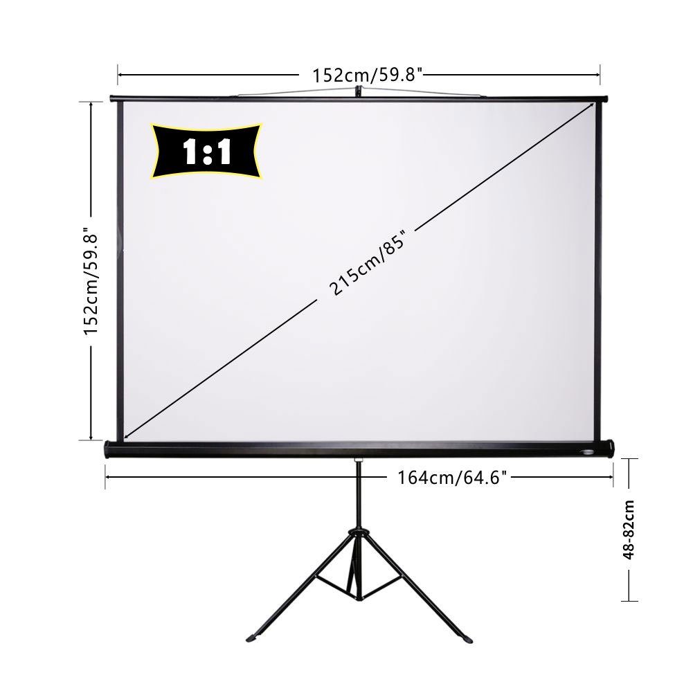 CCLIFE Rolloleinwand mit Stativ Stativleinwand Leinwand Projektionsleinwand Stativleinwand (mit Stativ)