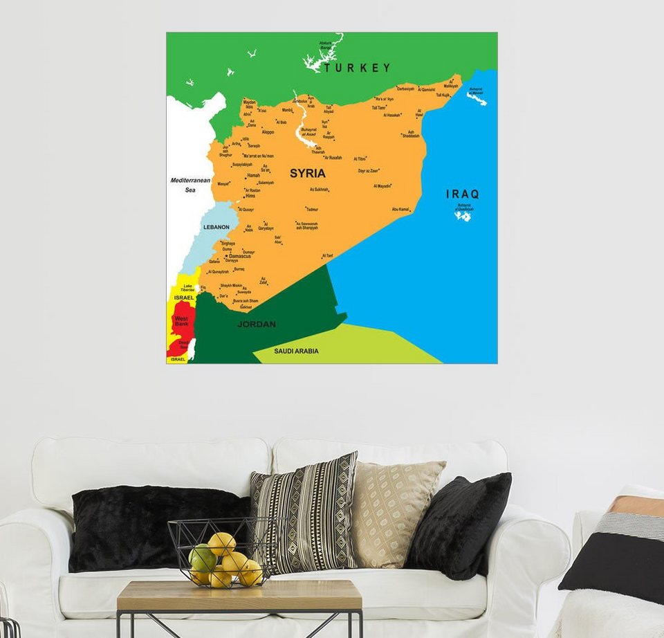 Posterlounge Wandbild Syrien Landkarte Kaufen Otto