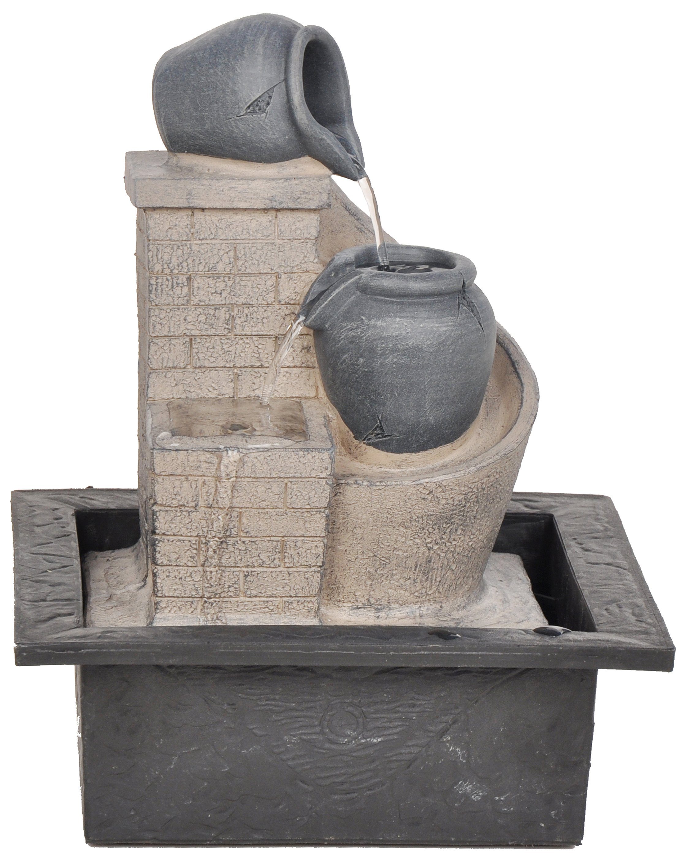 Zimmerbrunnen Tatil mit LED, ca. 26 x 21 x 18.3 cm, Polyresin