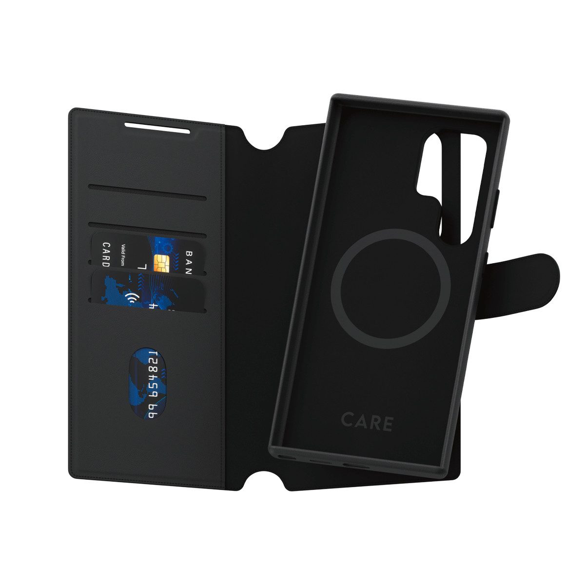 CARE by PanzerGlass Handyhülle Magnetic Compatible Tango 2-in-1 Wallet Case für Samsung S24 Ultra, Backcover, Schutzhülle, Handyschutzhülle, Case, Schutzcase, stoßfest