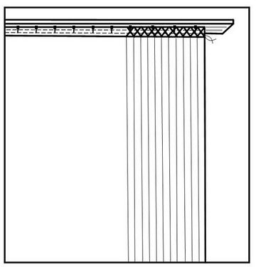 Gardine Isabell, Stickereien Plauen, Multifunktionsband (1 St), transparent, HxB: 140x60, mit echter Plauener Spitze Stickerei