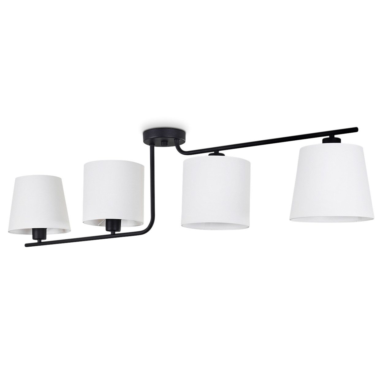 hofstein Deckenleuchte »Deggiano« Deckenlampe aus Metall/Stoff in Schwarz/Weiß, ohne Leuchtmittel, mit Stoff-Schirmen m. Lichteffekt an der Decke, E27. € 119,99