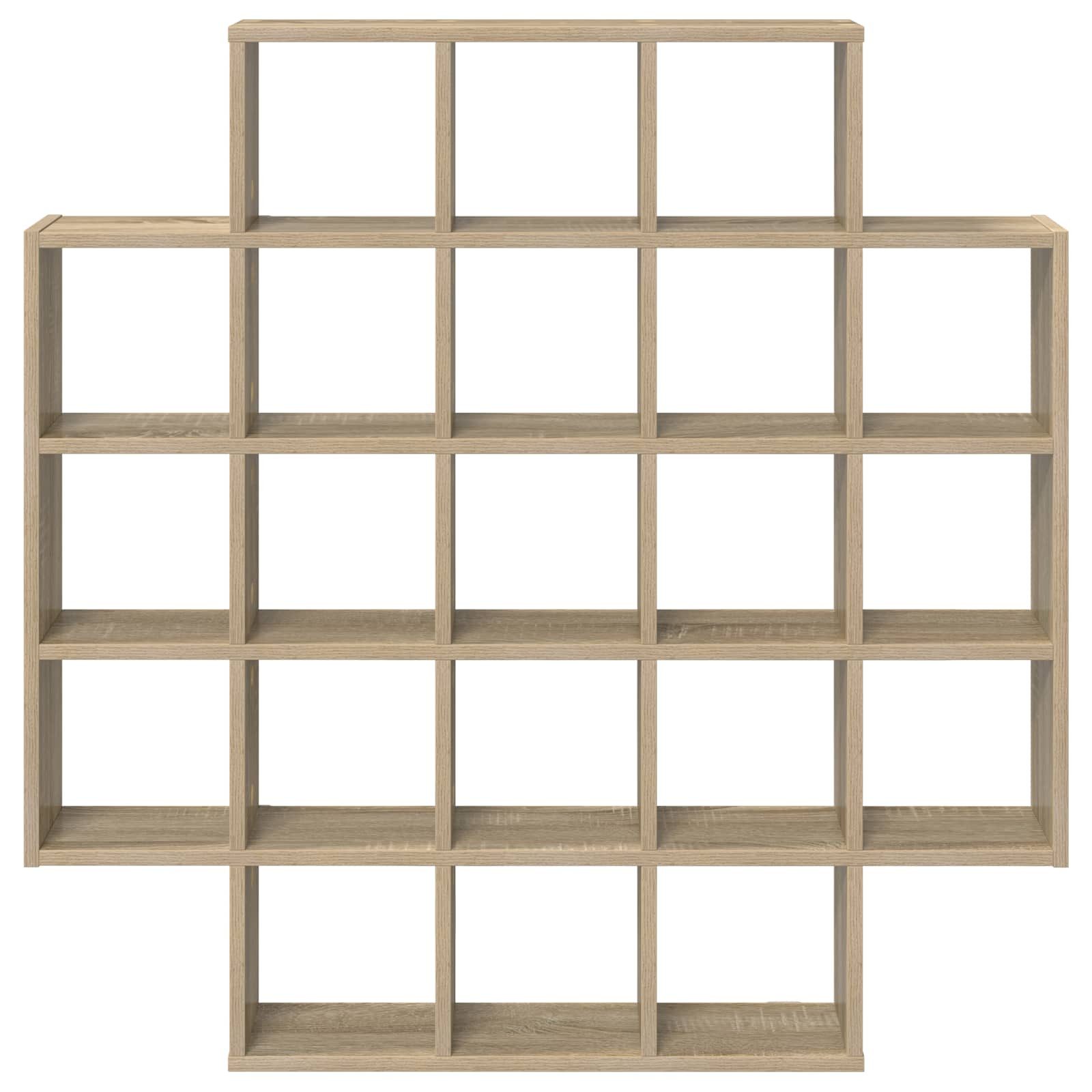 vidaXL Regal Wandregal Sonoma-Eiche 100 x 13 x 100 cm Holzwerkstoff, 1-tlg. – Bild 4 von 5