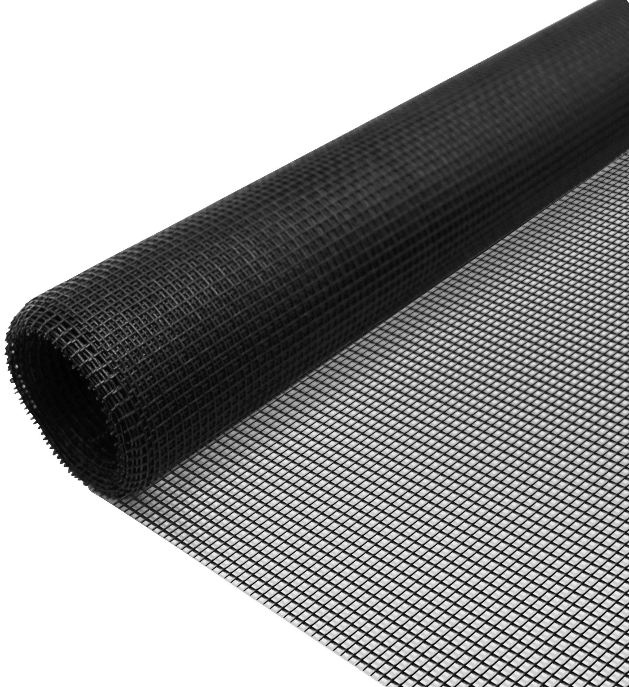 SCHELLENBERG Fliegengitter-Gewebe Maxi für große Fenster, (Packung, 1-St), Insektenschutz und Mückenschutz, 150 x 300 cm, anthrazit und weiß