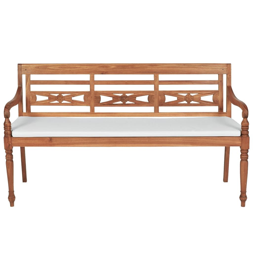 vidaXL Gartenbank Batavia Gartenbank mit Polstern 150 cm (1-St)