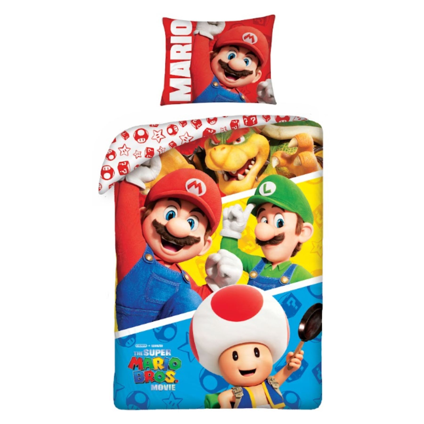 Super Mario Bettwäsche – Bettbezug 140x200 cm + Kissenbezug 60x70 cm günstig online kaufen