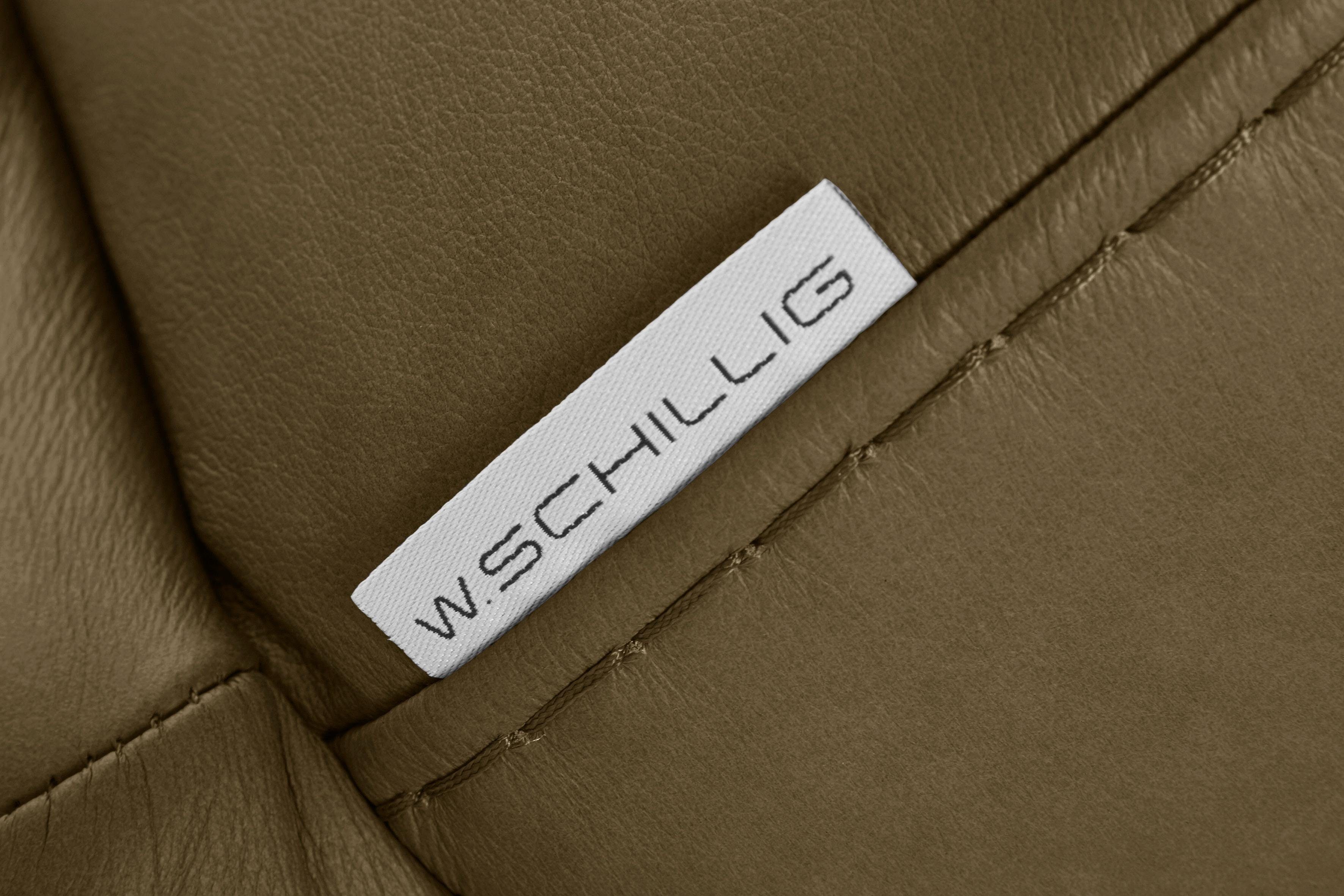 W.SCHILLIG 2-Sitzer cm in montanaa, Breite 192 Silber mit matt, Metallkufen