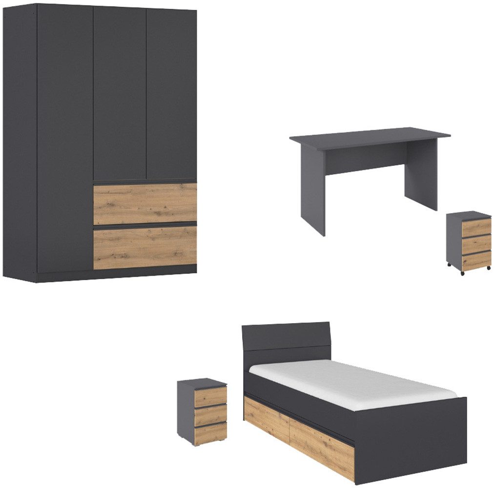 rauch Jugendzimmer-Set Komplettzimmer Schlafzimmer-Set (5-St) Jugendzimmer- günstig online kaufen