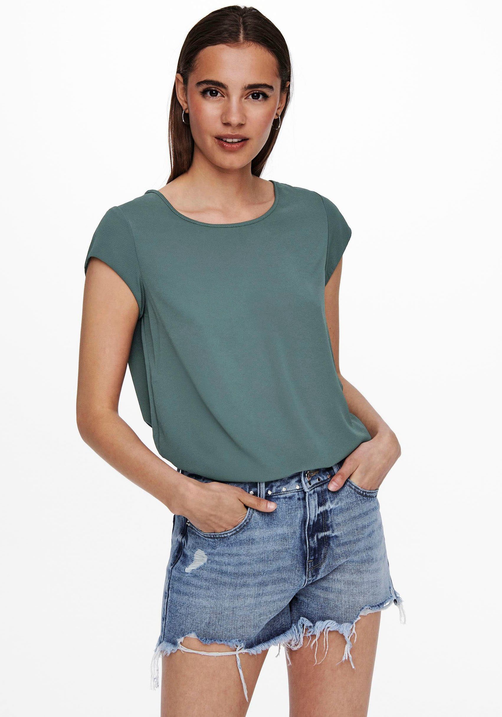 NOOS ONLY Kurzarmbluse green SOLID S/S PTM ONLVIC balsam TOP