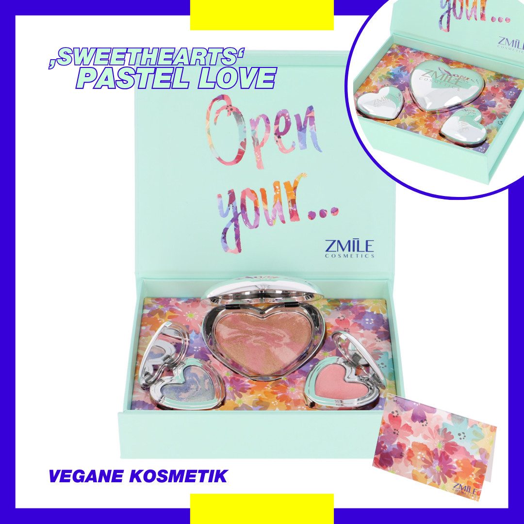 ZMILE COSMETICS Kosmetik-Set "Sweethearts" Pastel Love - Geschenk von Herzen, 3-tlg.
