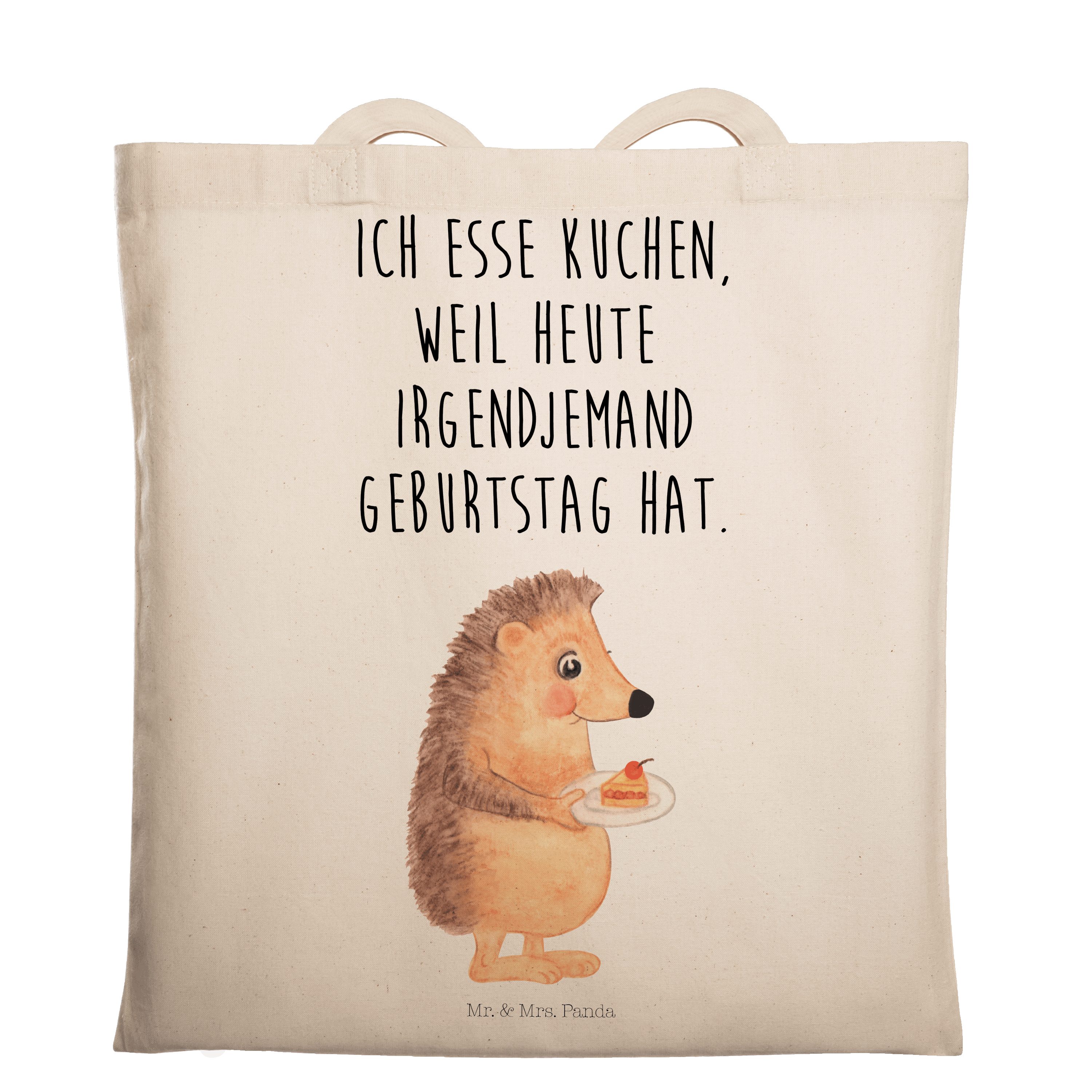 Mr. Mrs. - Igel - Geschenk, Tragetasche Backen & Panda Geschenk, mit (1-tlg) Beute Transparent Kuchenstück