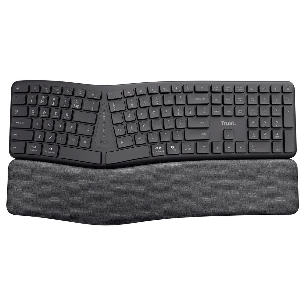 Trust Trust Keyra ERGO Wireless Multi Keyboard DE Bluetooth®, Kabellos Tasta ergonomische Tastatur