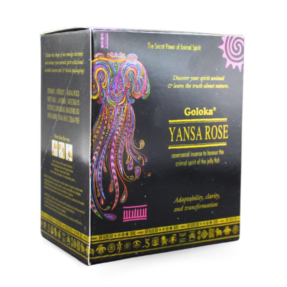 Goloka Räucherstäbchen Goloka Yana Rose Smudged Incense Sticks, 8 Stück