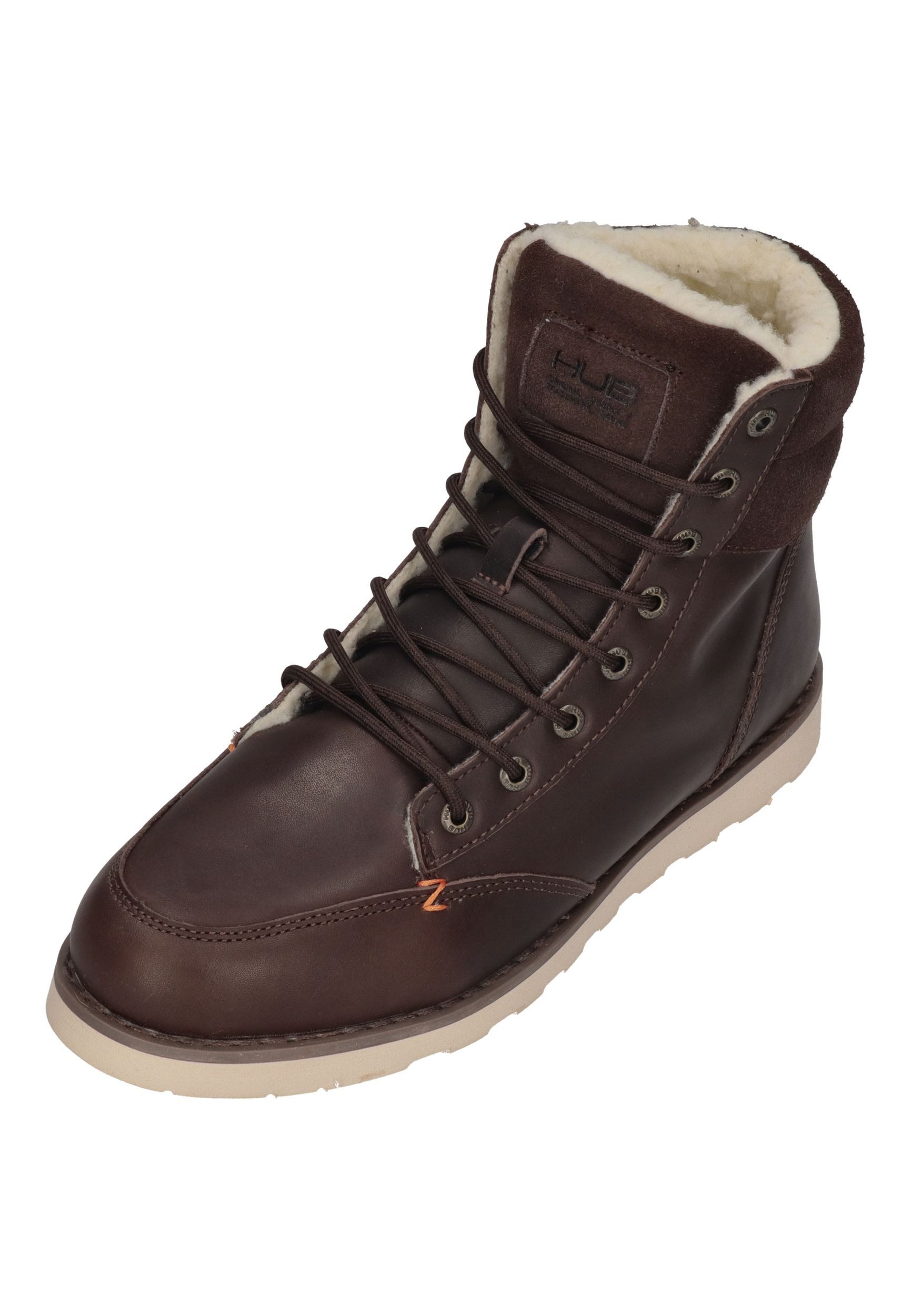 HUB Dublin 3.0 L04 Sneaker Oiled Dark Brown Lt Beige