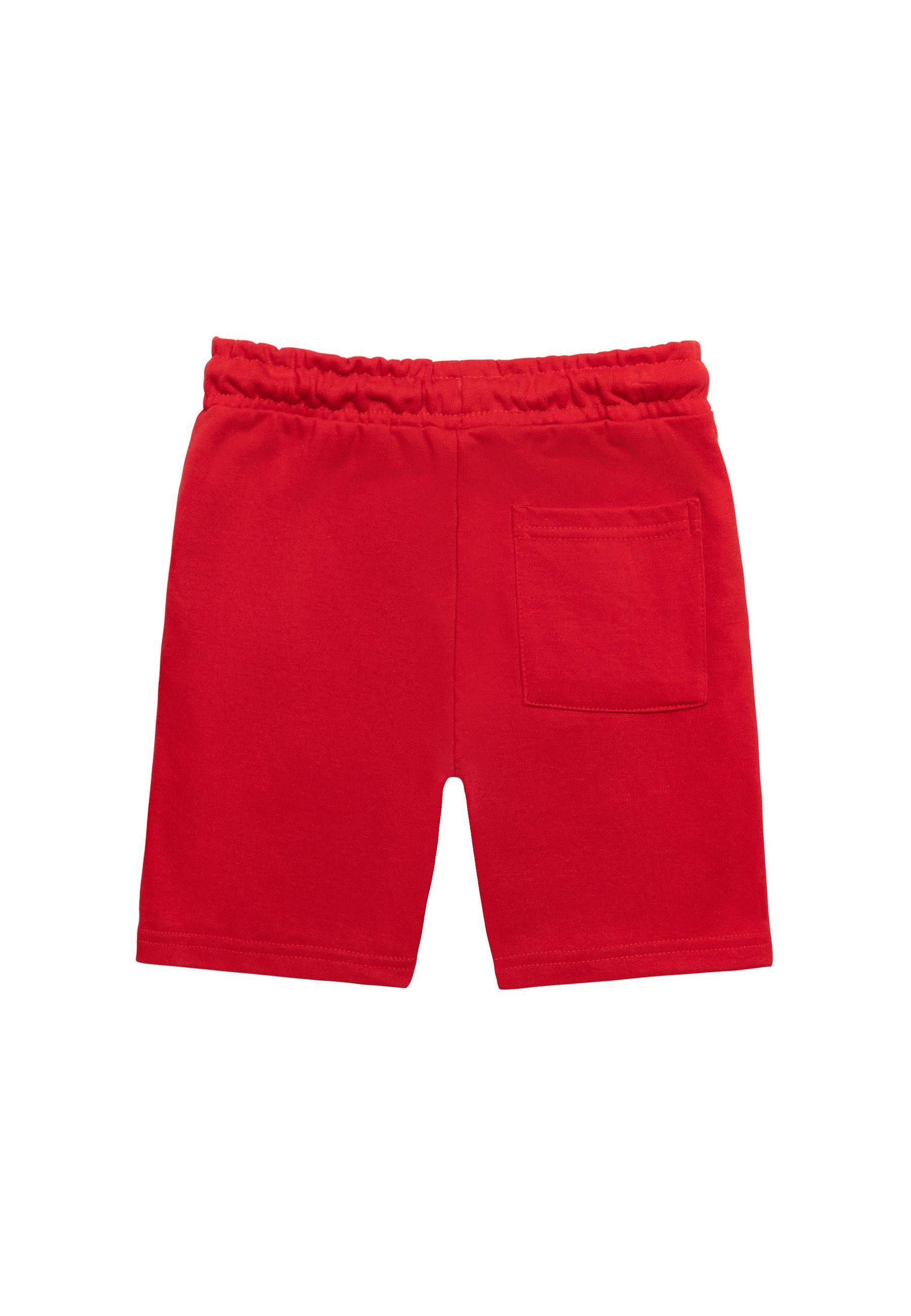 mit Rot Aufschrift (1y-14y) Sweatshorts MINOTI Shorts