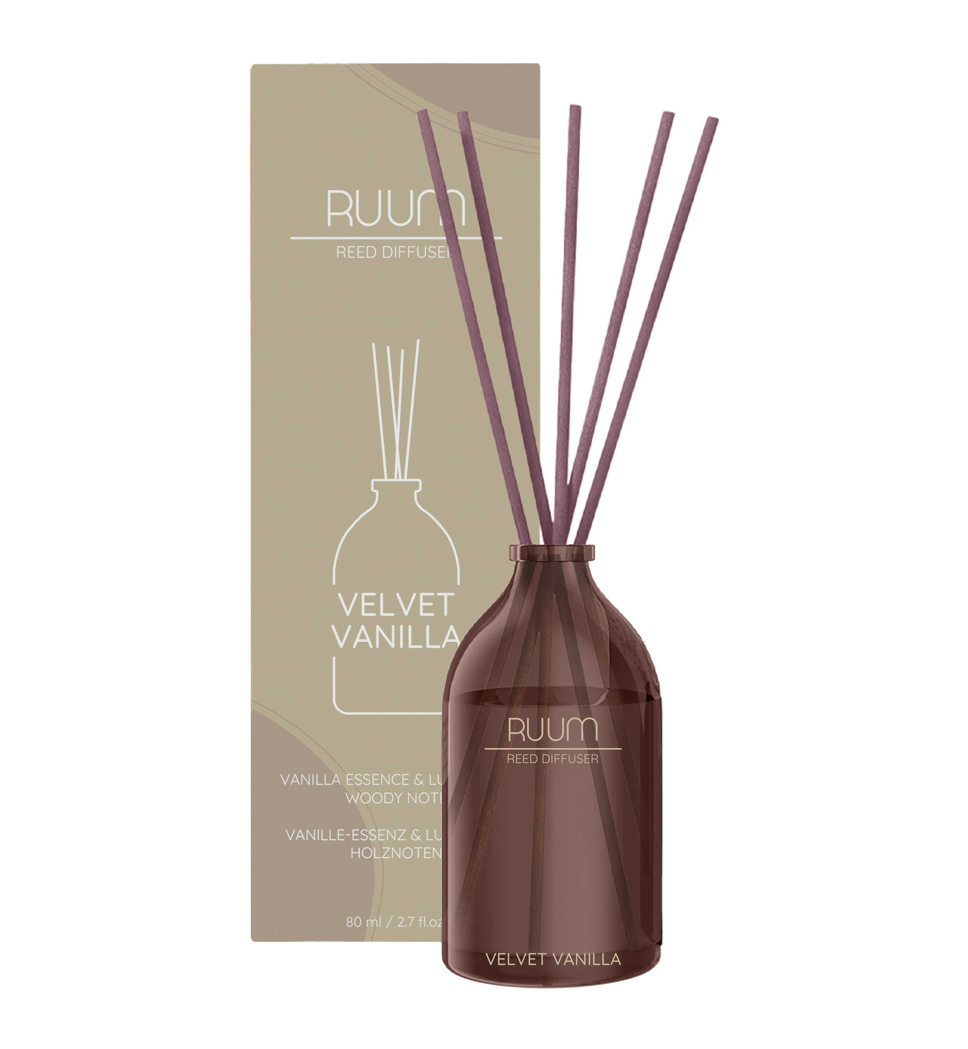 RUUM Raumduft Duftvase (Edler Raumduft, In Stilvoller Glasvase (80 ml)