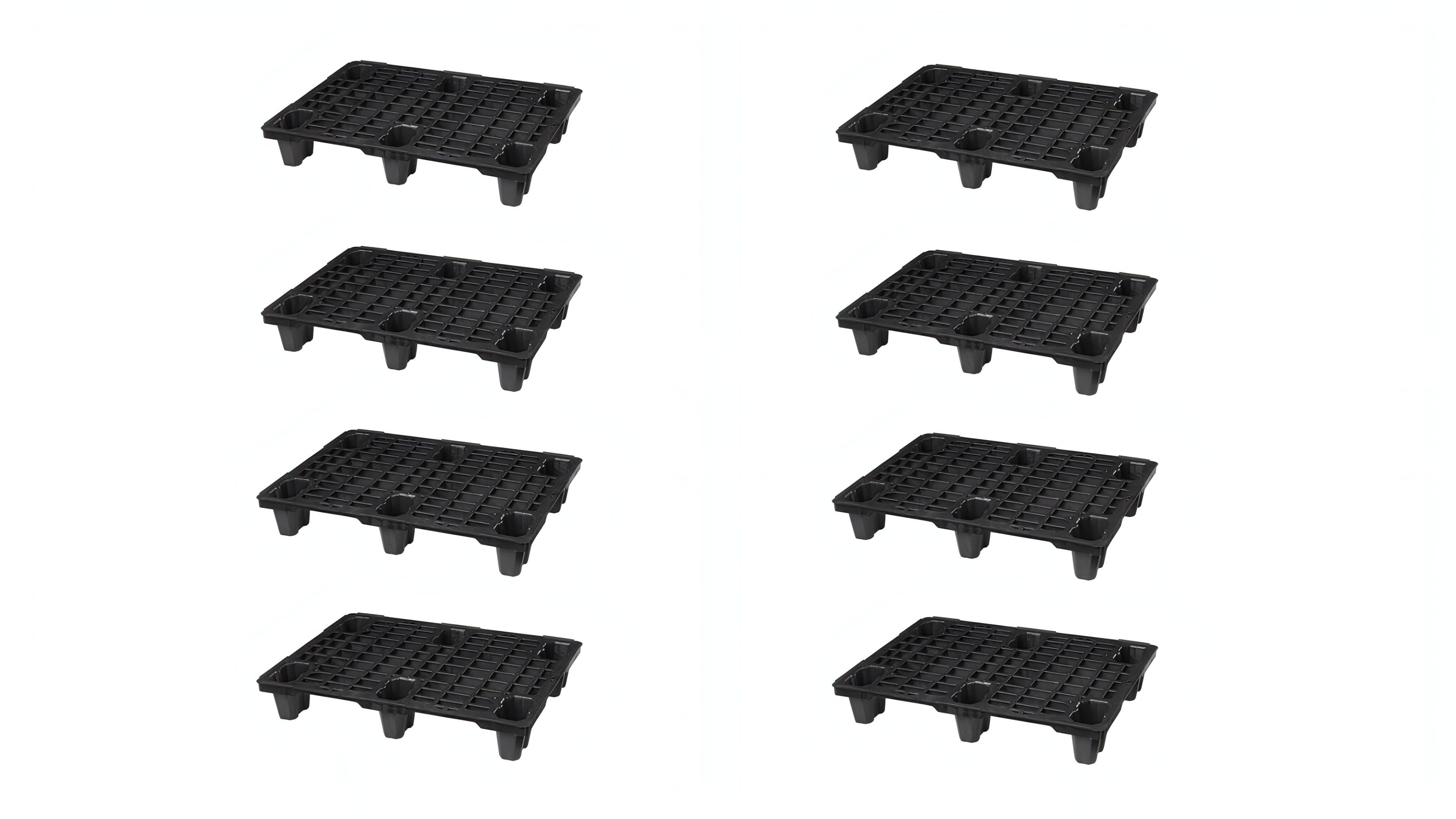 Logiplast Dekopalette 8 Stück Halbpalette 800 x 600 mm - 1/2 Europalettenmaß, (Sparset, 8 Stück)