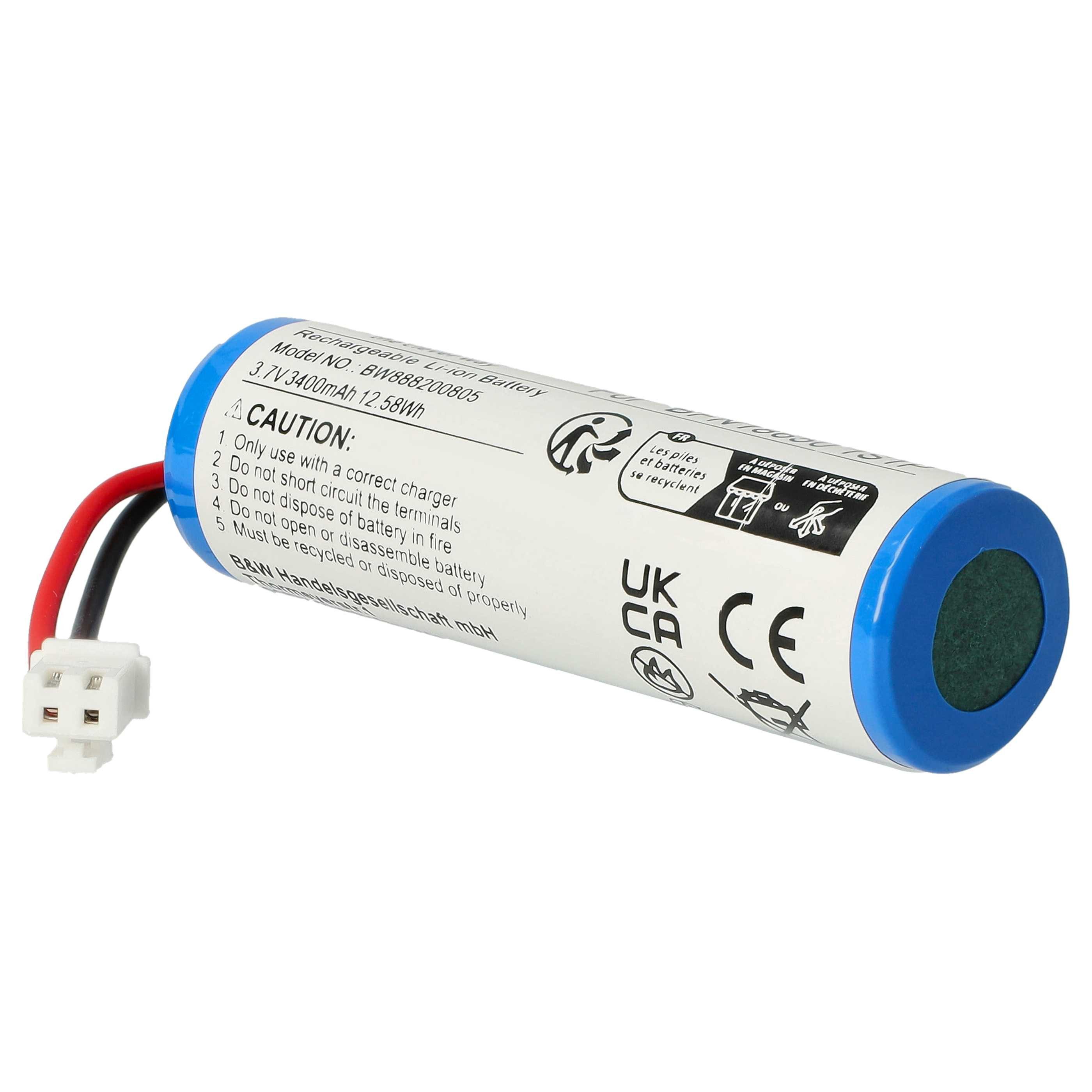 vhbw Akku Ersatz für Leifheit BFN18650 1S1P für Fenstersauger (3400 mAh, Staubsauger-Akku Akku Li-Ion 3400 mAh (3,7 V, 1 St), Leistungsfähiger Austausch-Akku für Ihren Fenstersauger