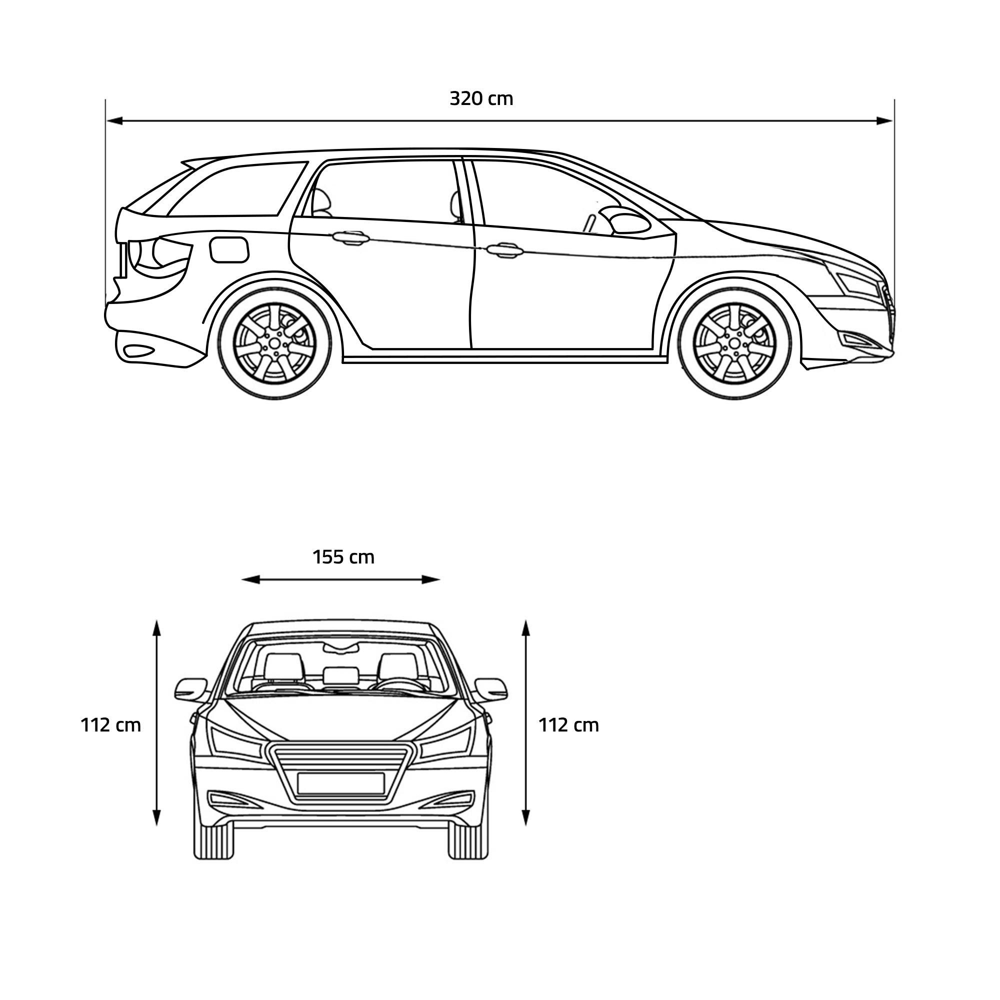 Germany Abdeckplane S Ganzgarage, ECD Autoabdeckung UV-Schutz Größe Schwarz Kombi 320x155x112cm PVC-beschichtet Autoplane Staubdicht Autogarage Wasserdicht