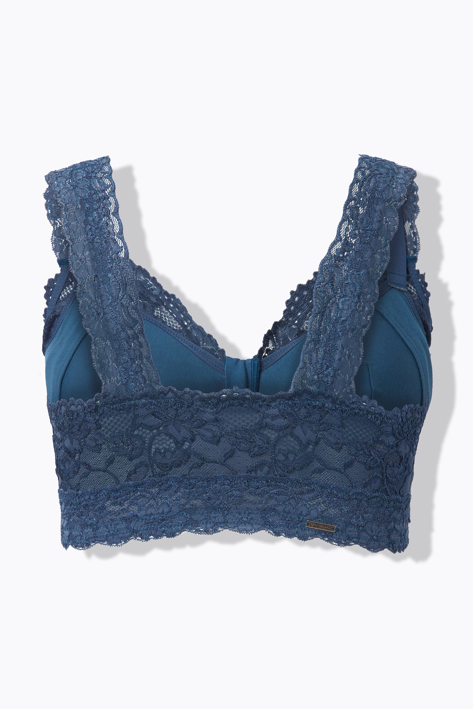 Ulla Popken Bustier Bralette Spitze Reißverschluss ohne Bügel – Bild 4 von 5