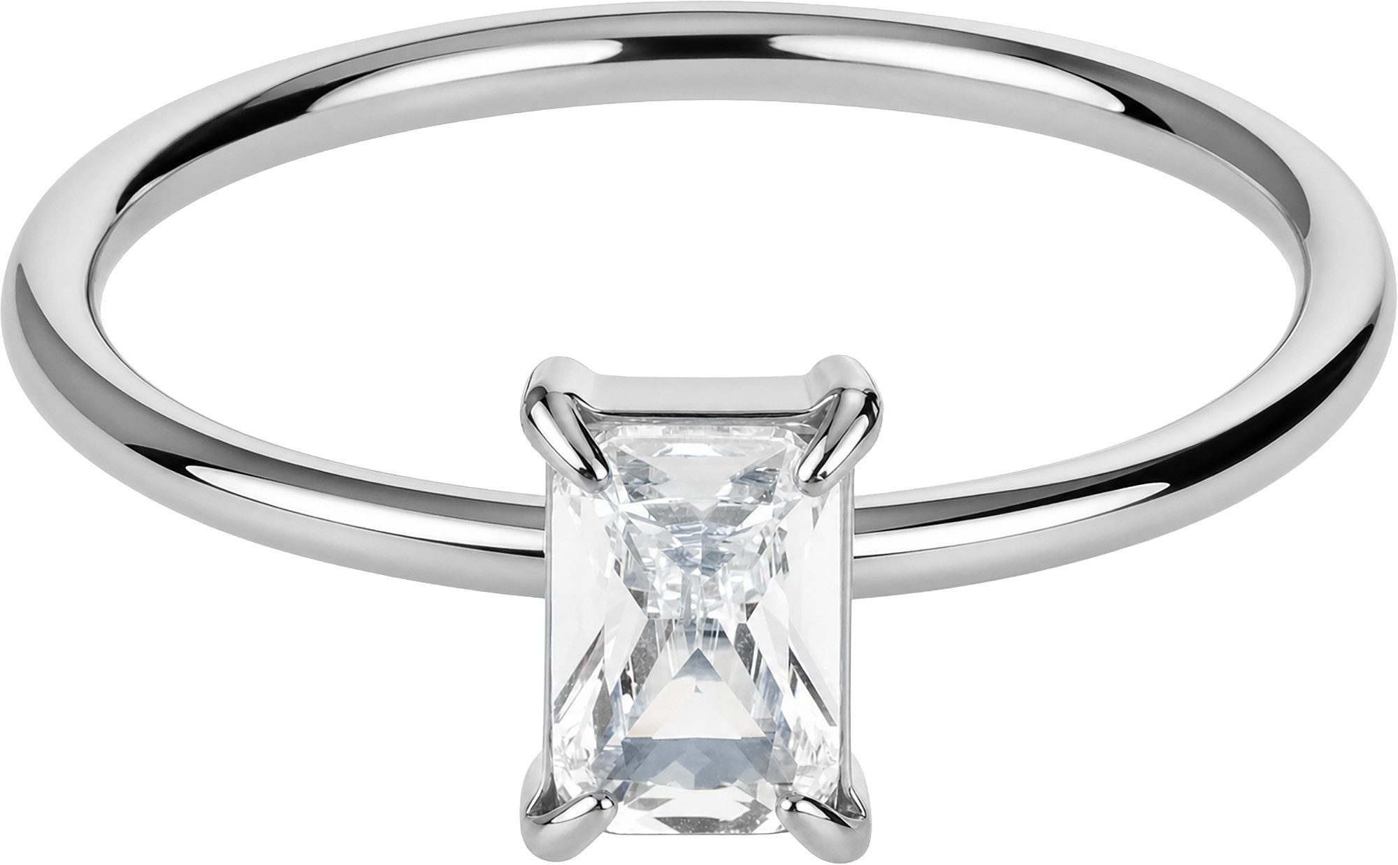 Jacques Lemans Fingerring Baguetteschliff, mit Zirkonia (synth)