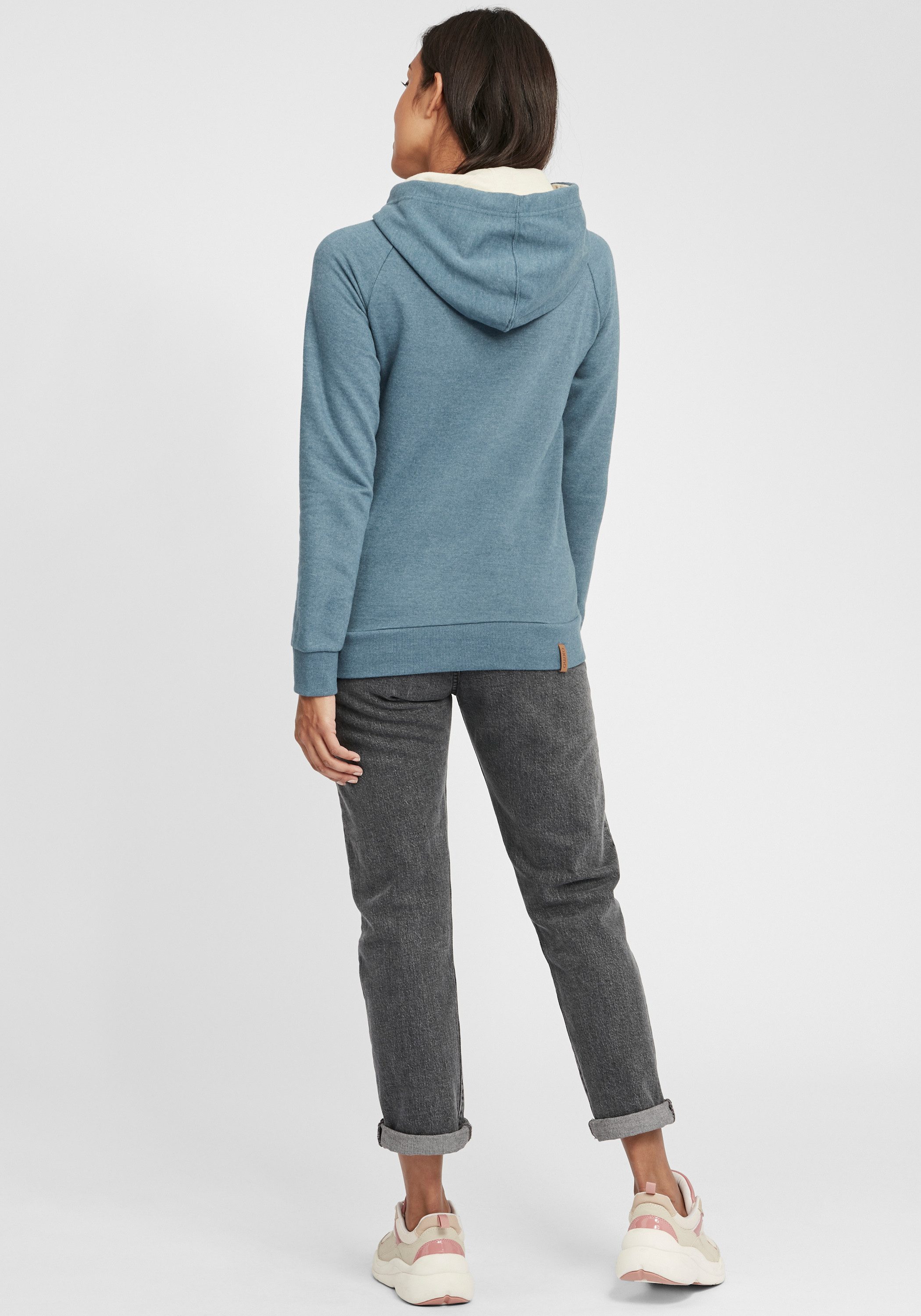 OXMO Hoodie OXJulia Kapuzenpullover mit Cross-Over Kragen – Bild 3 von 5