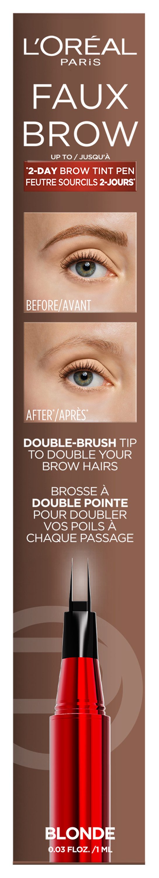 L'ORÉAL PARIS Augenbrauen-Stift INFAILLIBLE BROWS FAUX BROW AUGENBRAUENSTIFT, für doppeltes Augenbrauenvolumen