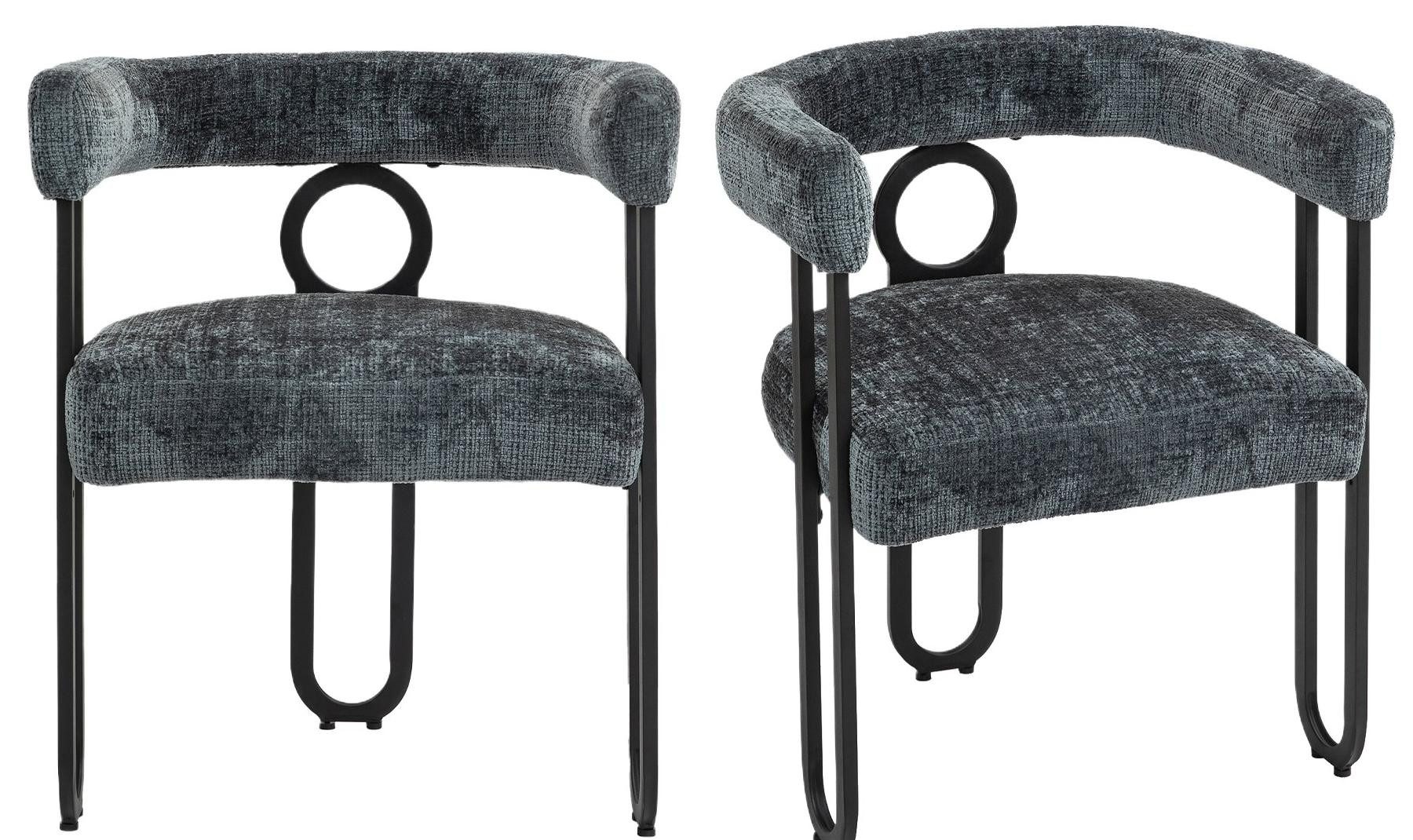 LVHOM Gartenstuhl Retro-Ring Metall 2-/4-/6er-Set, Chenille/PU günstig online kaufen