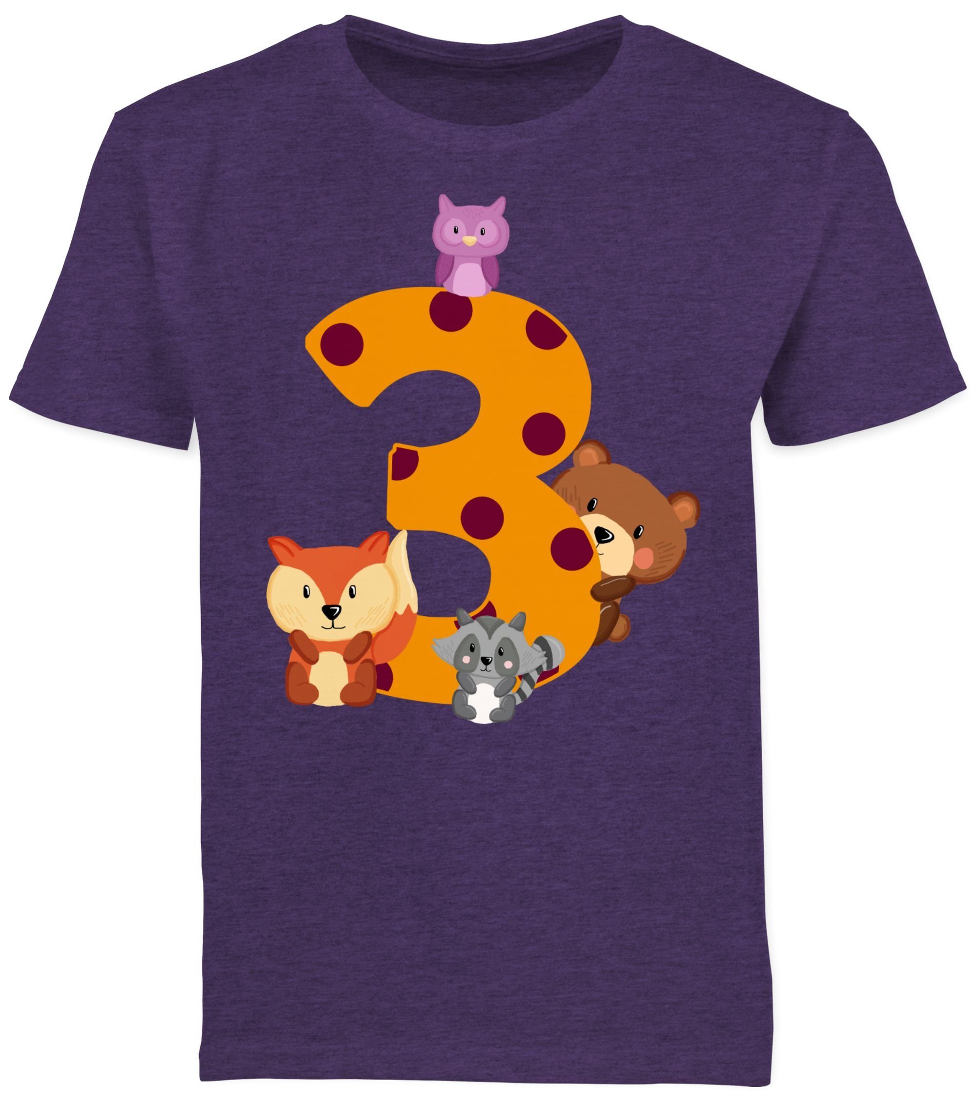 T-Shirt Drei Waldtiere