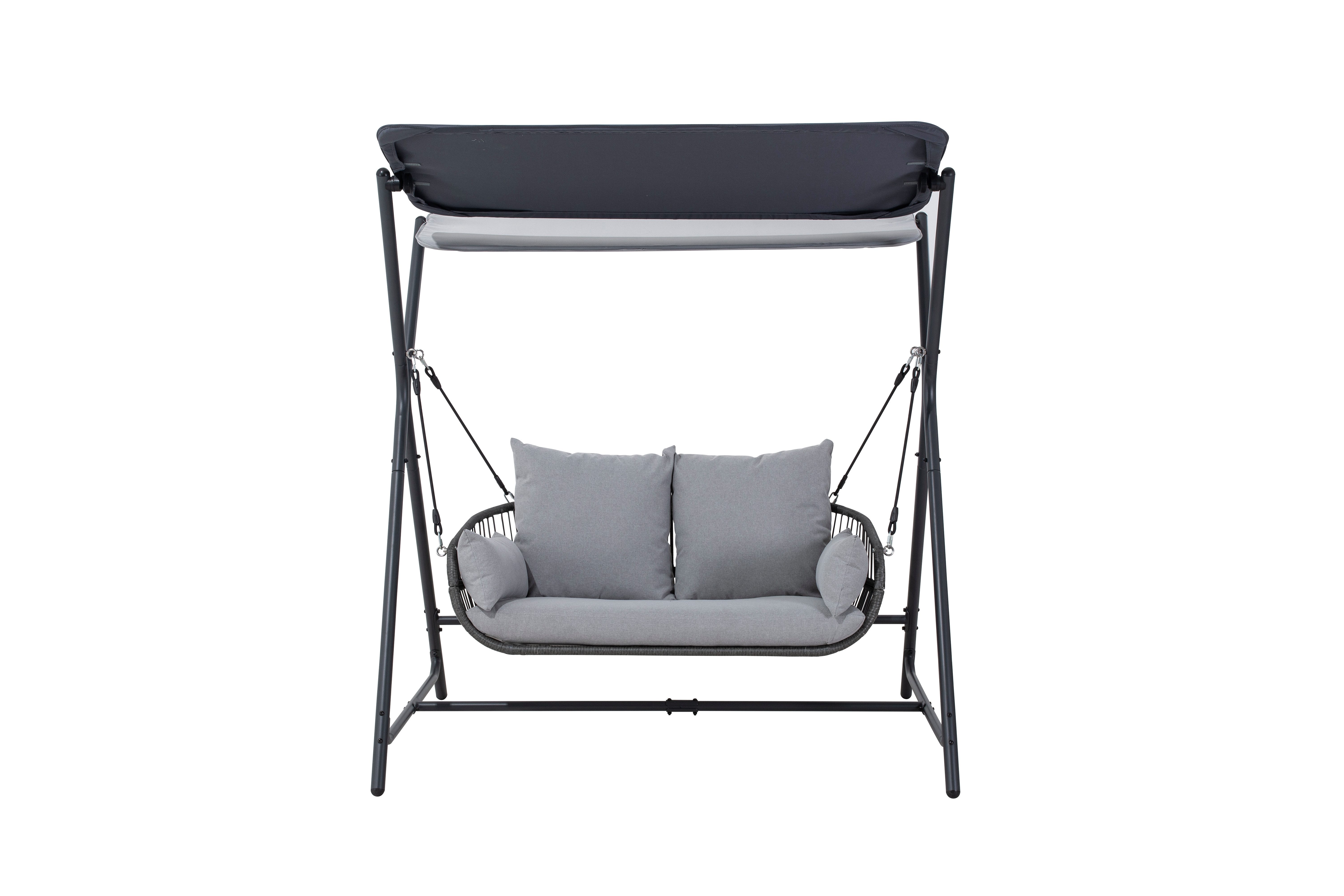 Leco Hollywoodschaukel Hollywoodschaukel Gartenschaukel Relaxschaukel 2-Sitzer Schaukel MARIE, 2-Sitzer, 171 x 130 x 173 cm