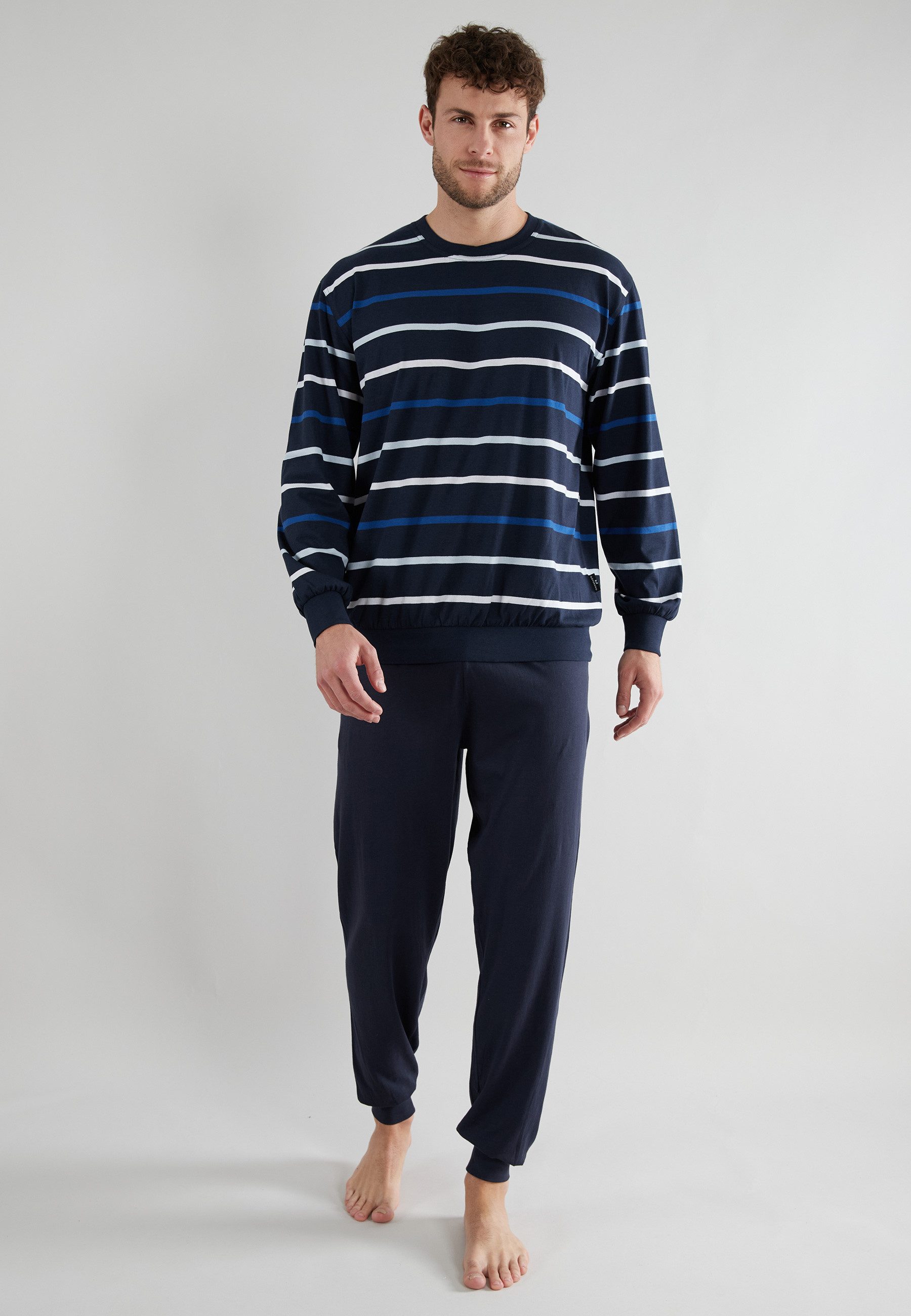 GÖTZBURG Pyjama GÖTZBURG Herren Pyjama blau günstig online kaufen