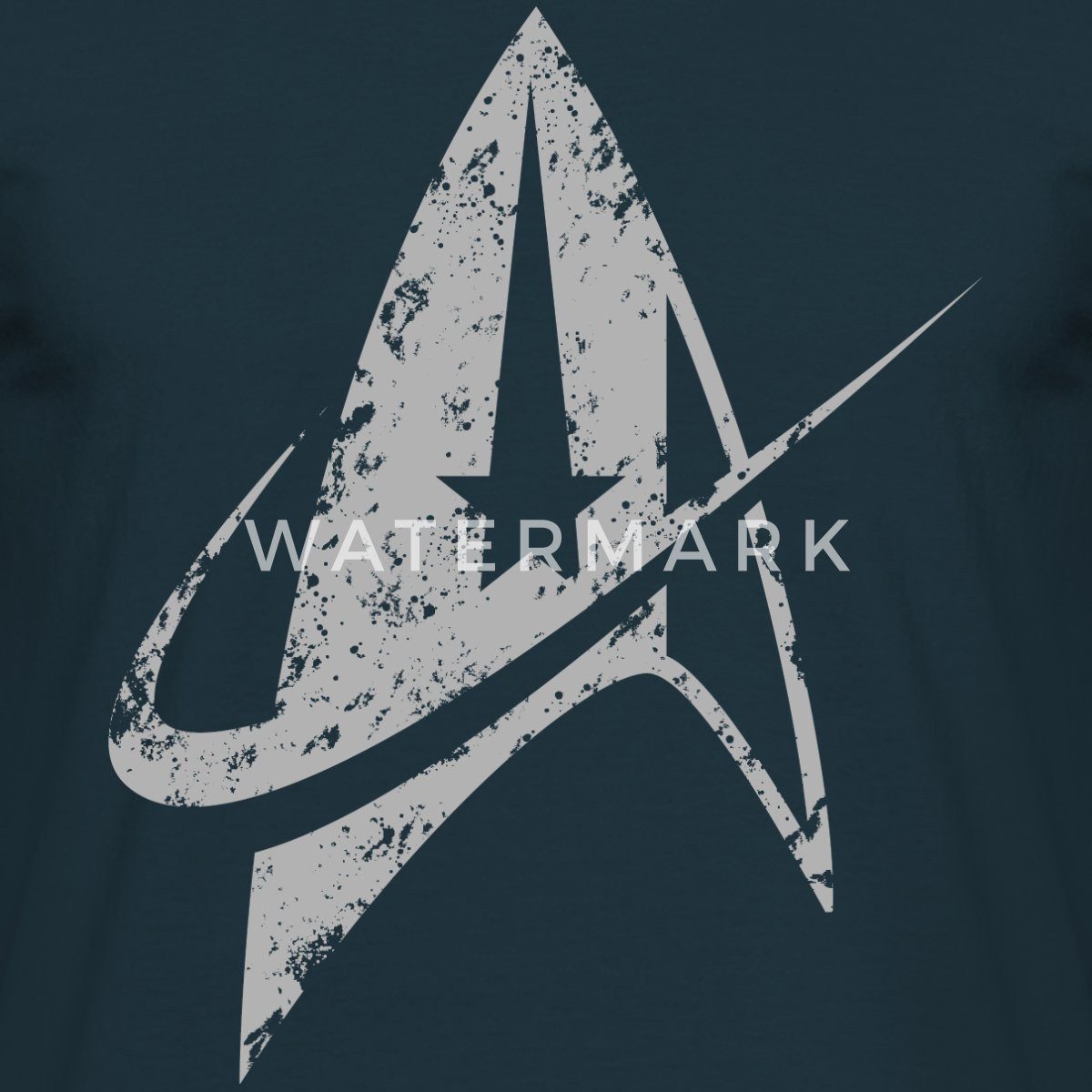 Spreadshirt T-Shirt Star Trek Discovery Delta Abzeichen Used Look Männer T-Shirt (1-tlg)