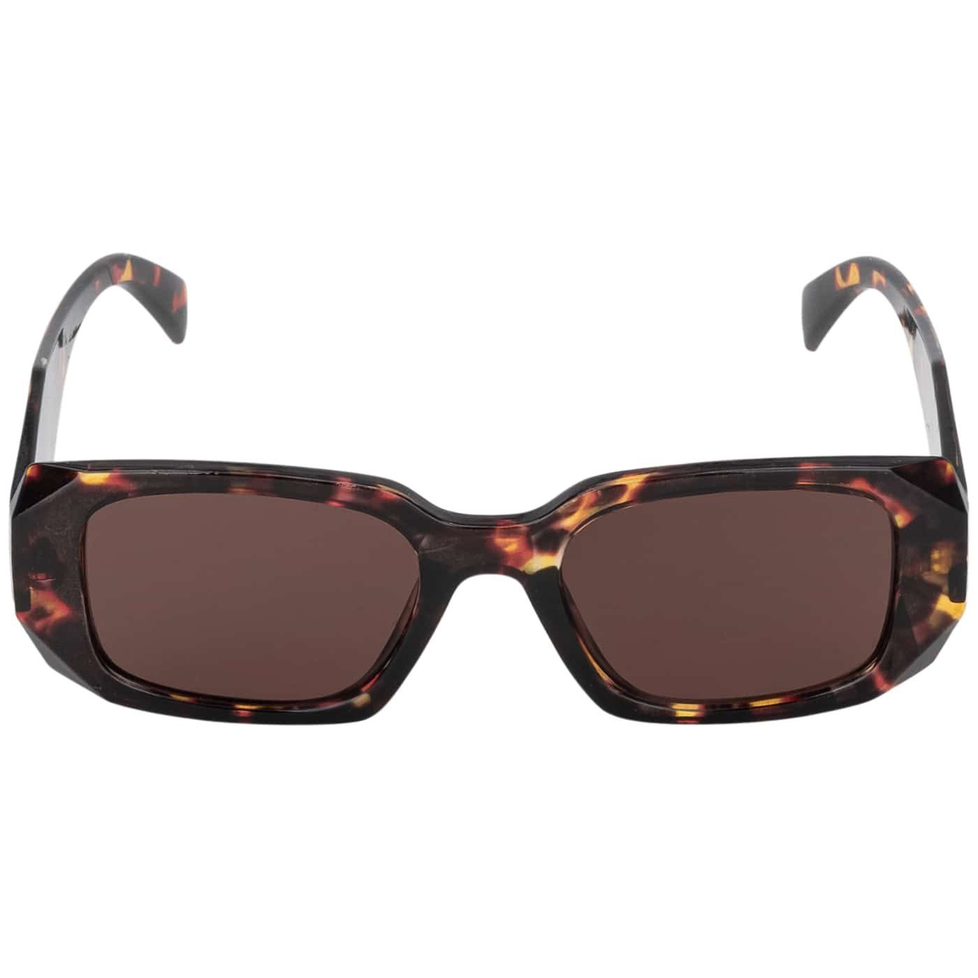 BEZLIT Eyewear Retrosonnenbrille Rundglas Designer Damen Sonnenbrille (1-St) mit schwarz und Braunen Linsen