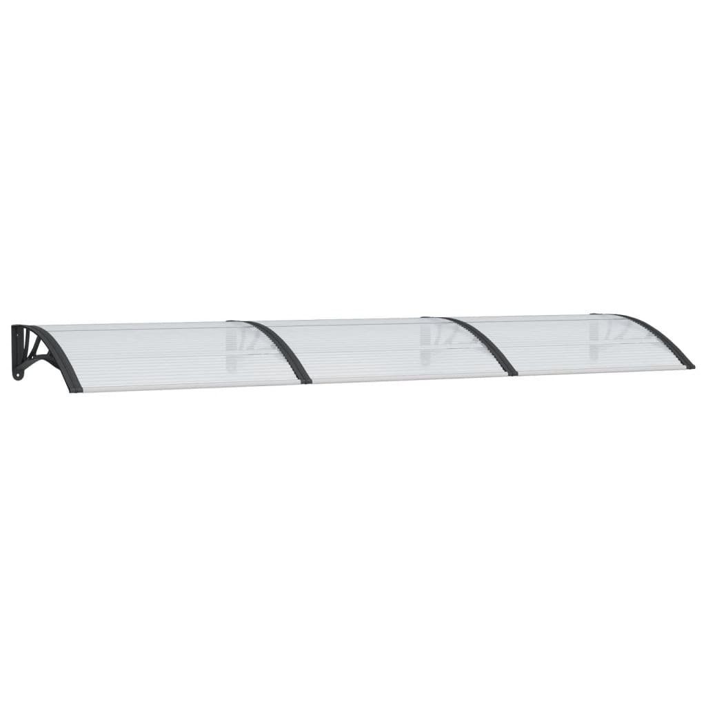 vidaXL Vordach Türvordach Schwarz und Transparent 300x80 cm Polycarbonat Vordach Haus