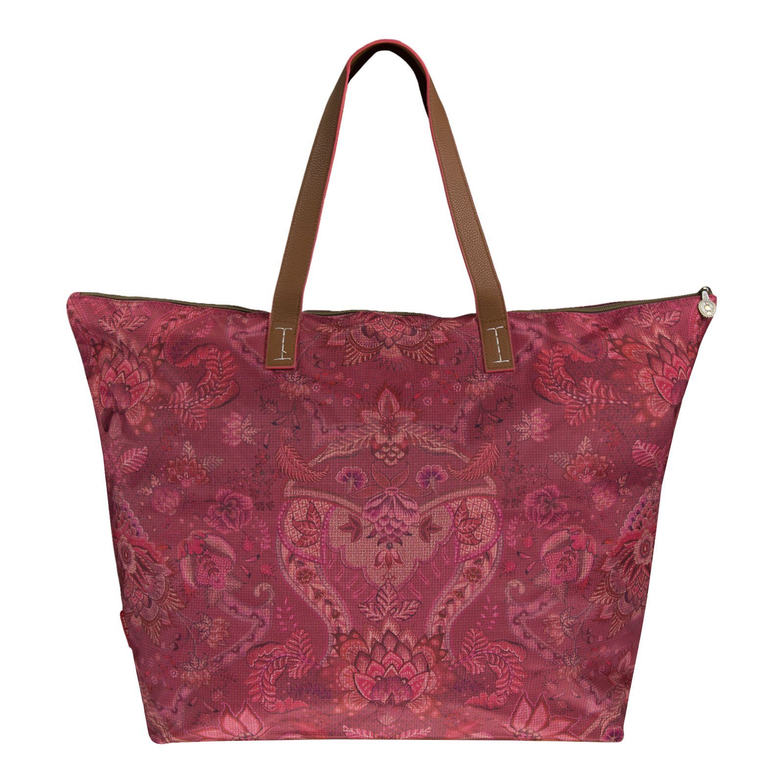 Blumenprint Kyoto dark Bag Studio edlem PiP Beautycase mit Festival, Tote Ton-in-Ton pink