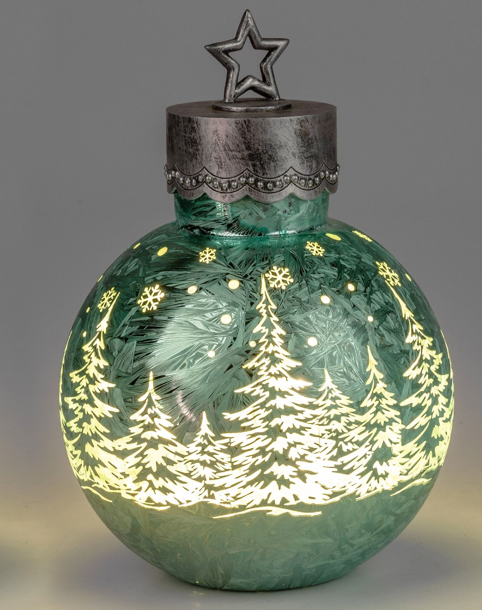 formano Tischleuchte Winterwald, LED, Mit Timerfunktion, Grün, Winterwald, H: 35cm