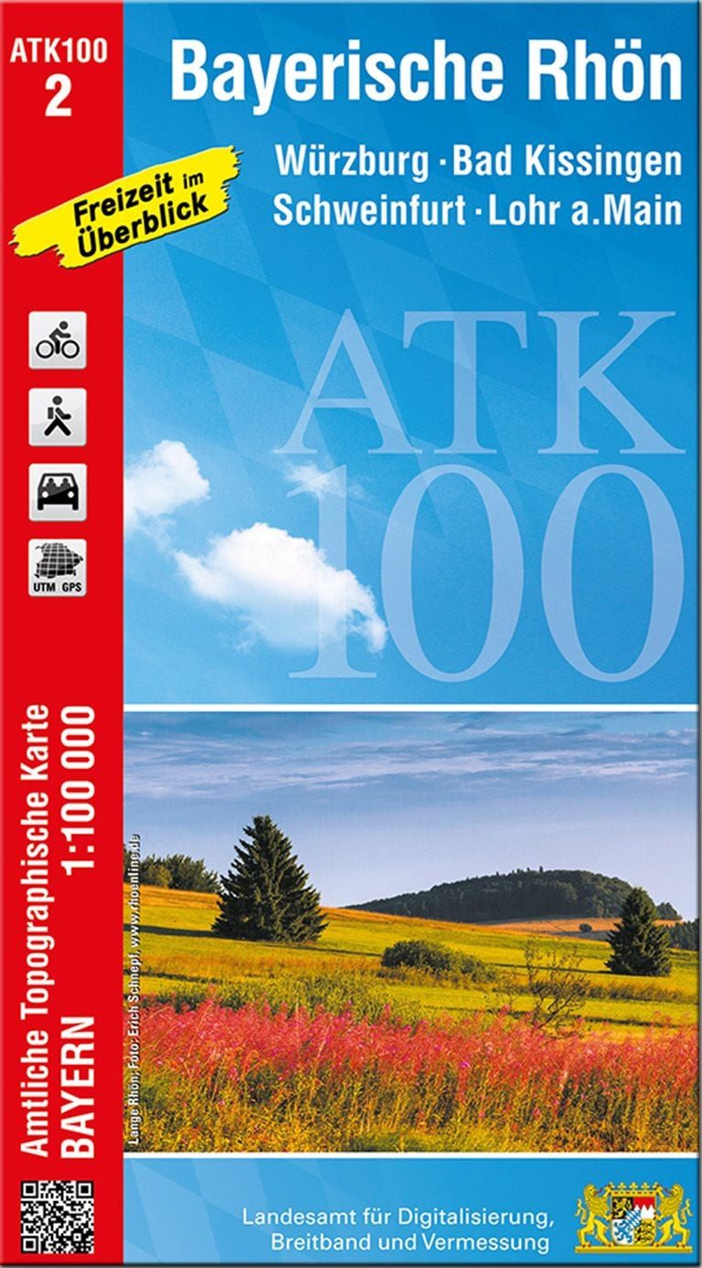 Reiseführer Bayerische Rhön 1:100 000 Würzburg, Bad Kissingen, Schweinfurt, Lohr a diverse