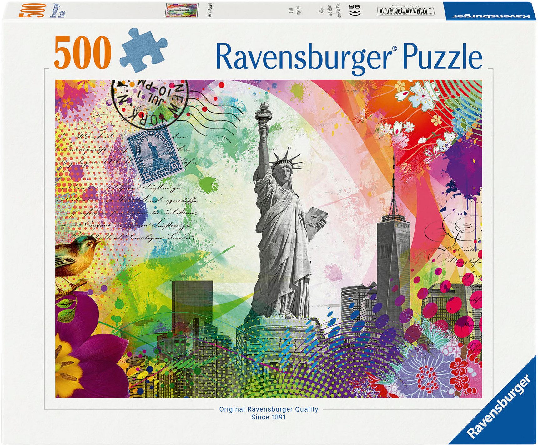 Ravensburger Puzzle Postkarte aus New York, 500 Puzzleteile, Made in German günstig online kaufen