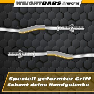 ScSPORTS® Hantel-Set Curlset SZ Stange Curlstange 120 cm Gewichte 30mm Gusseisen