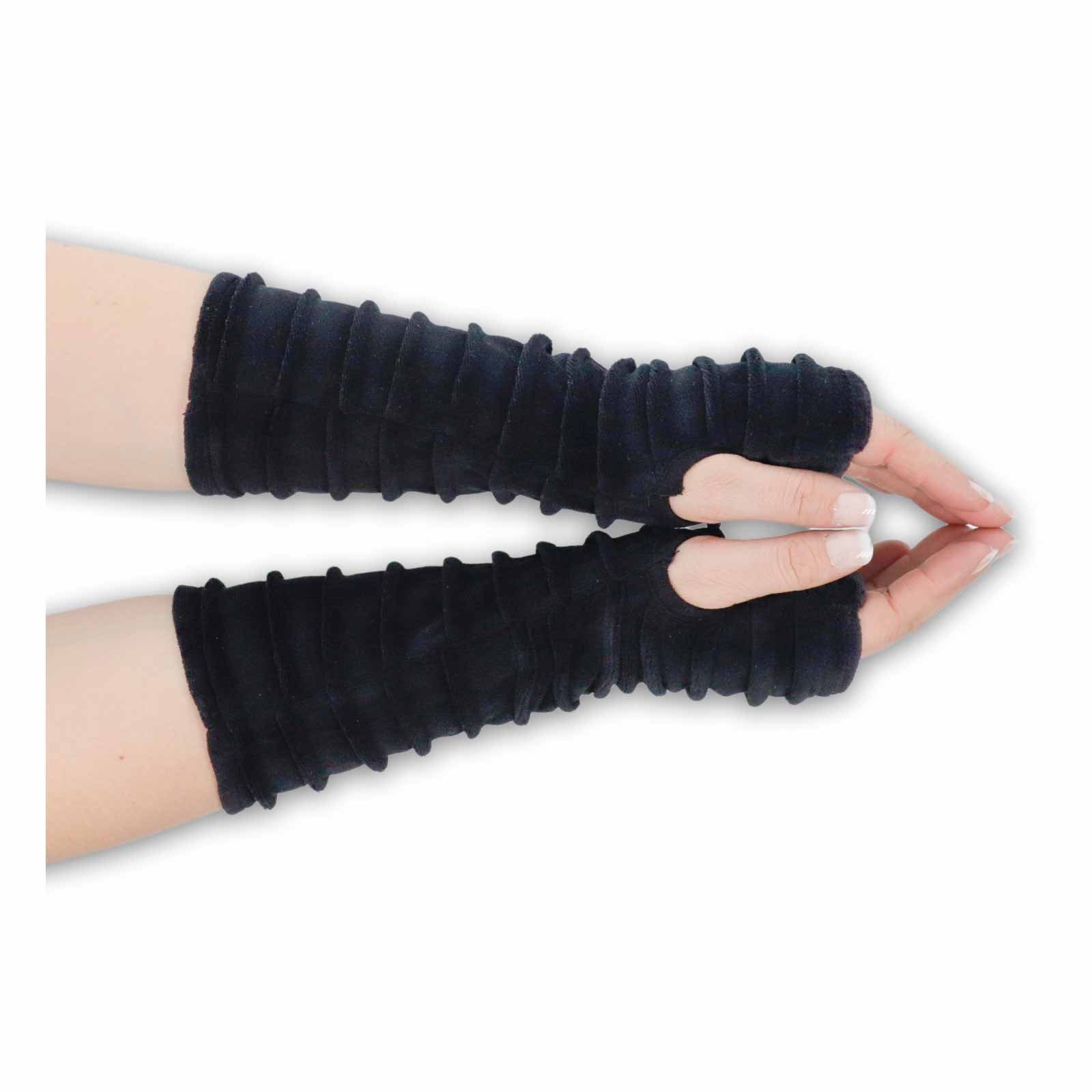 KUNST UND MAGIE Armstulpen Kunst und Magie Samt Armstulpen Stulpen Handwärmer Handschuhe Boho
