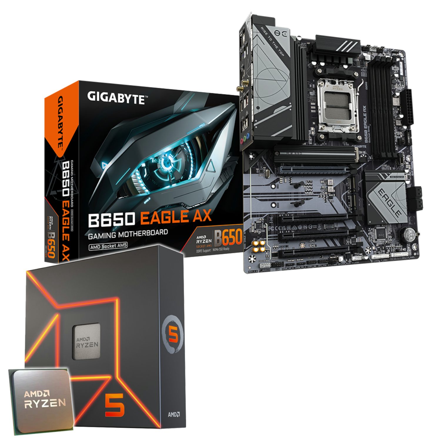 Aufrüstkit AMD Ryzen 5 7600X, 16GB RAM, AMD B650 Mainboard Mainboard