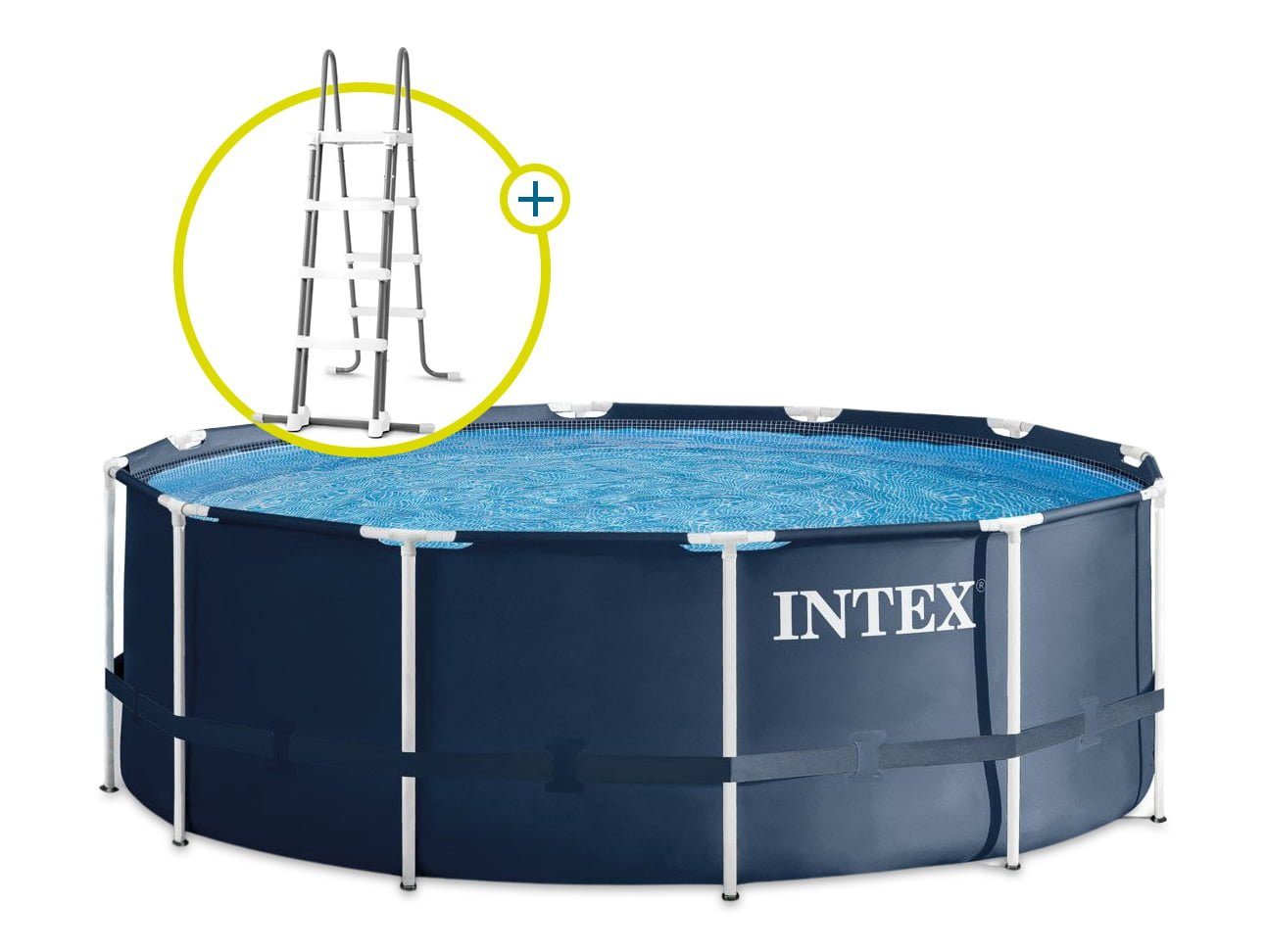 Intex Pool Frame Pool Rondo 366 x 122 cm Ohne Zubehör inkl. Leiter