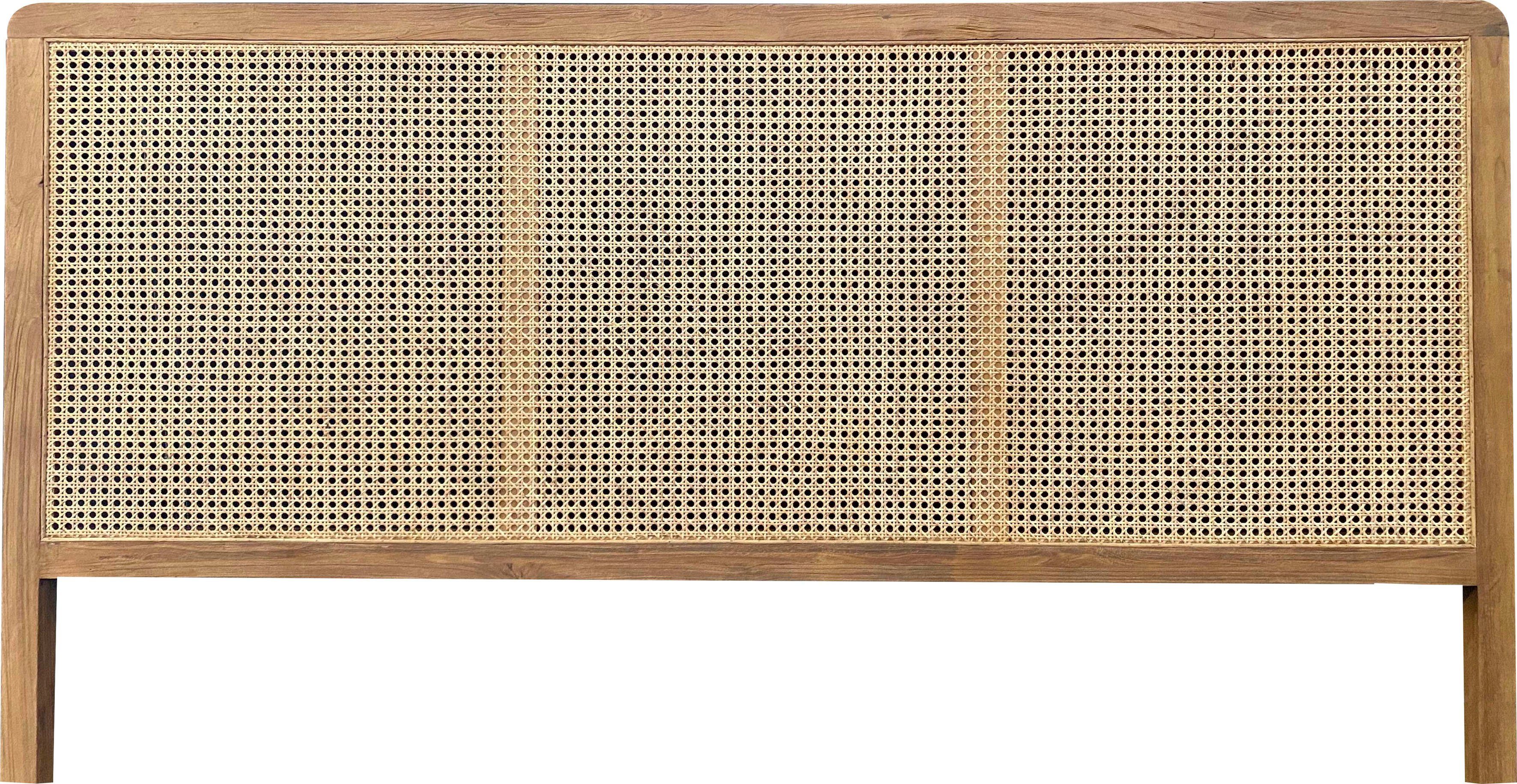 SIT Kopfteil, aus Rattan-Geflecht, Wiener Geflecht, Breite 200 cm