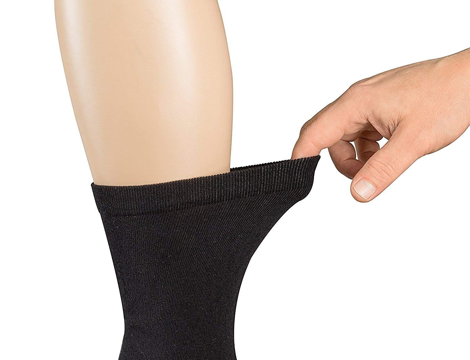 FussFreunde Komfortsocken 3 Paar Bambussocken mit FROTTEE POLSTERSOHLE Bambus Wellness Socken (3 Paar) Piqué-Komfortbund ohne Gummidruck – Bild 4 von 5