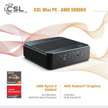 CSL AMD 5900HX / 16GB / 1000 GB M.2 SSD / Windo 11 Pro Gaming-PC (AMD 5900HX, AMD Radeon Graphics, 16 GB RAM, 1000 GB SSD)