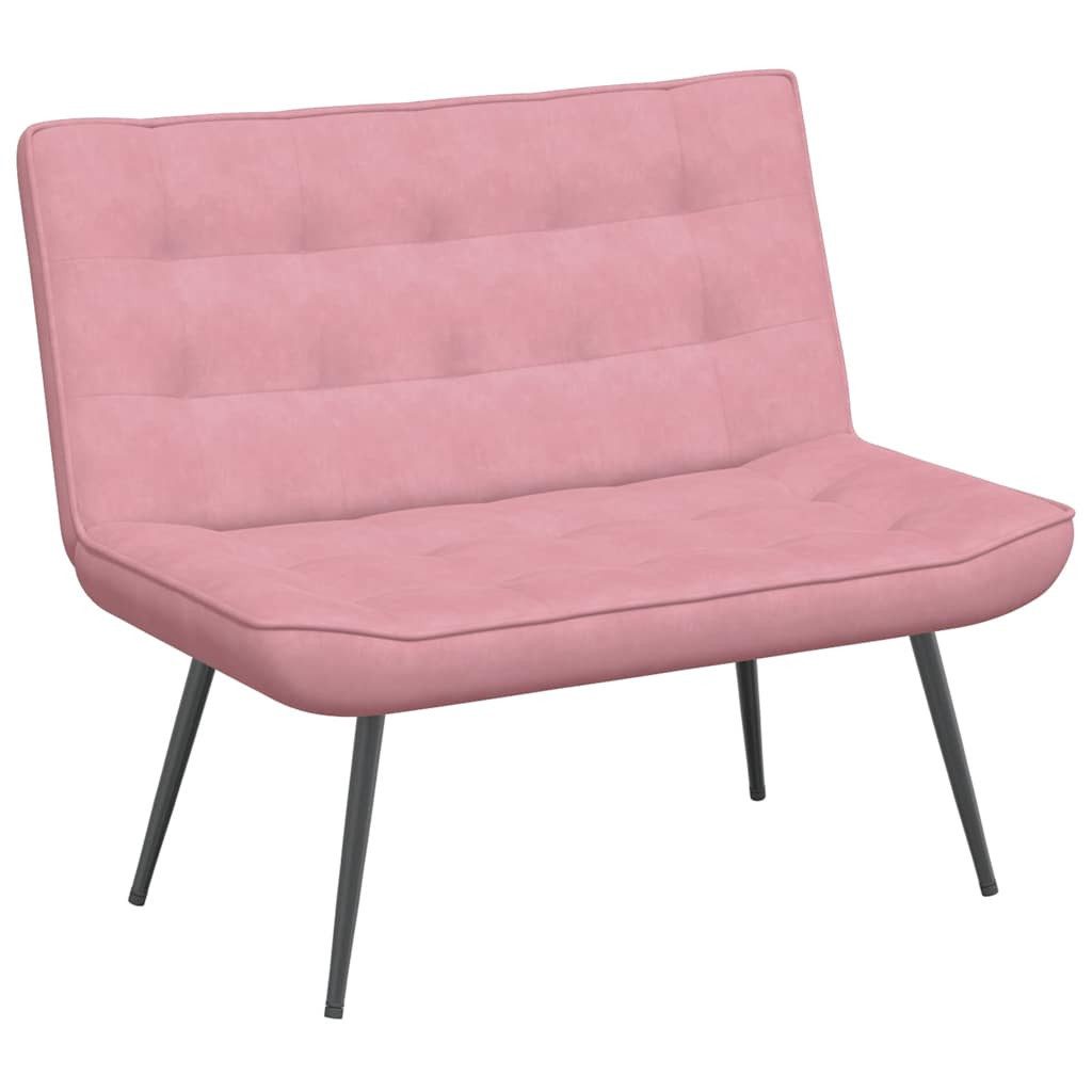 vidaXL Sitzbank Sitzbank Rosa 110x74x84 cm Samt