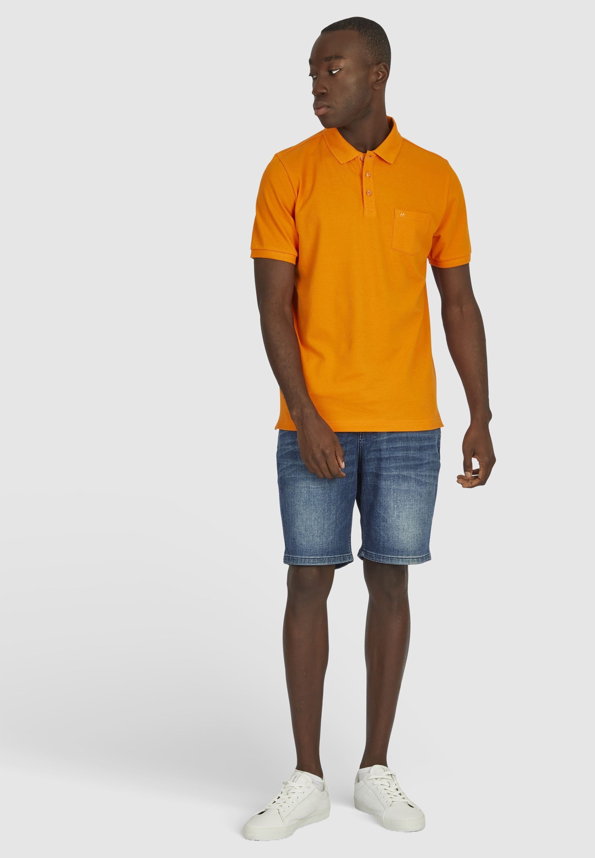 HECHTER PARIS Poloshirt mit polokrage orange